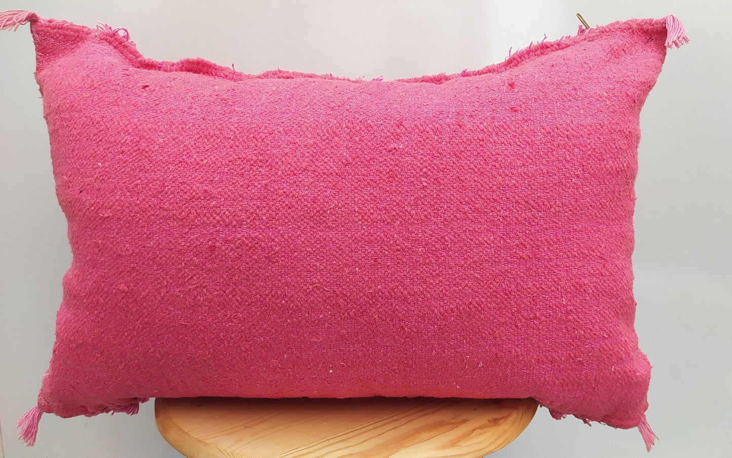 Handmade Moroccan Wedding Pillow Cover,Red Wool Cushion, Red Wool Pillow Cover Unstuffed