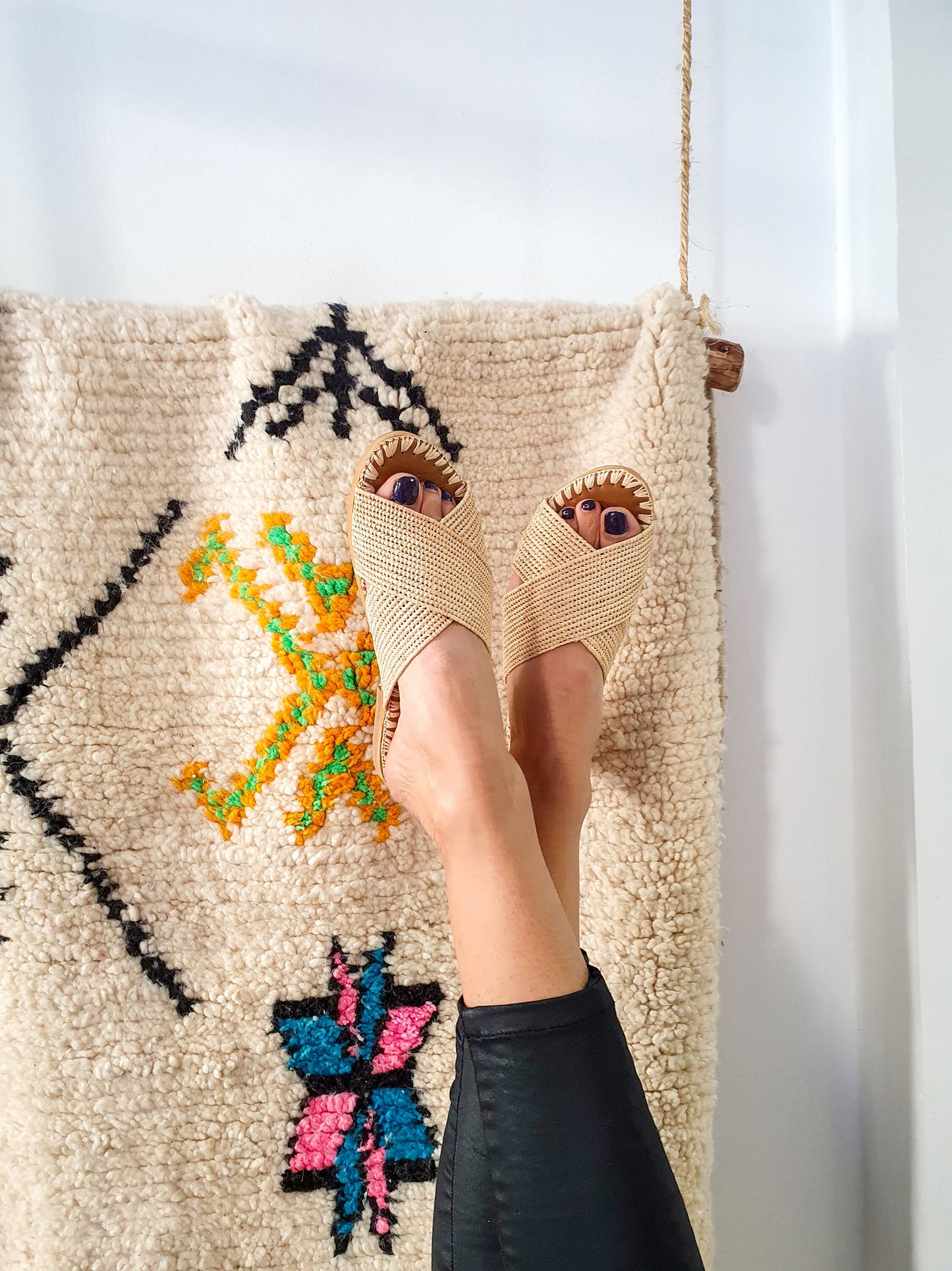 Ready to Ship Raffia Sandals, Handmade Shoes, Moroccan Shoes, Moroccan Babouch, Raffia Shoes