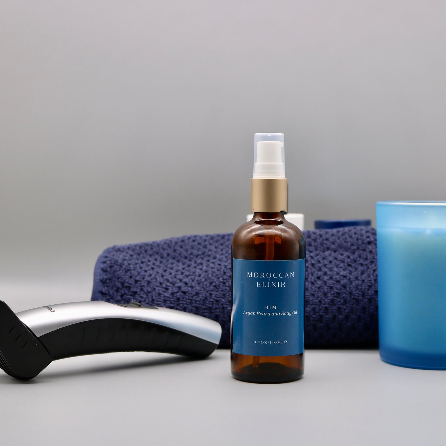 HIM Men'S Beard and Body Oil Argan Oil with Sandalwood, Bergamot, Frankincense and Basil