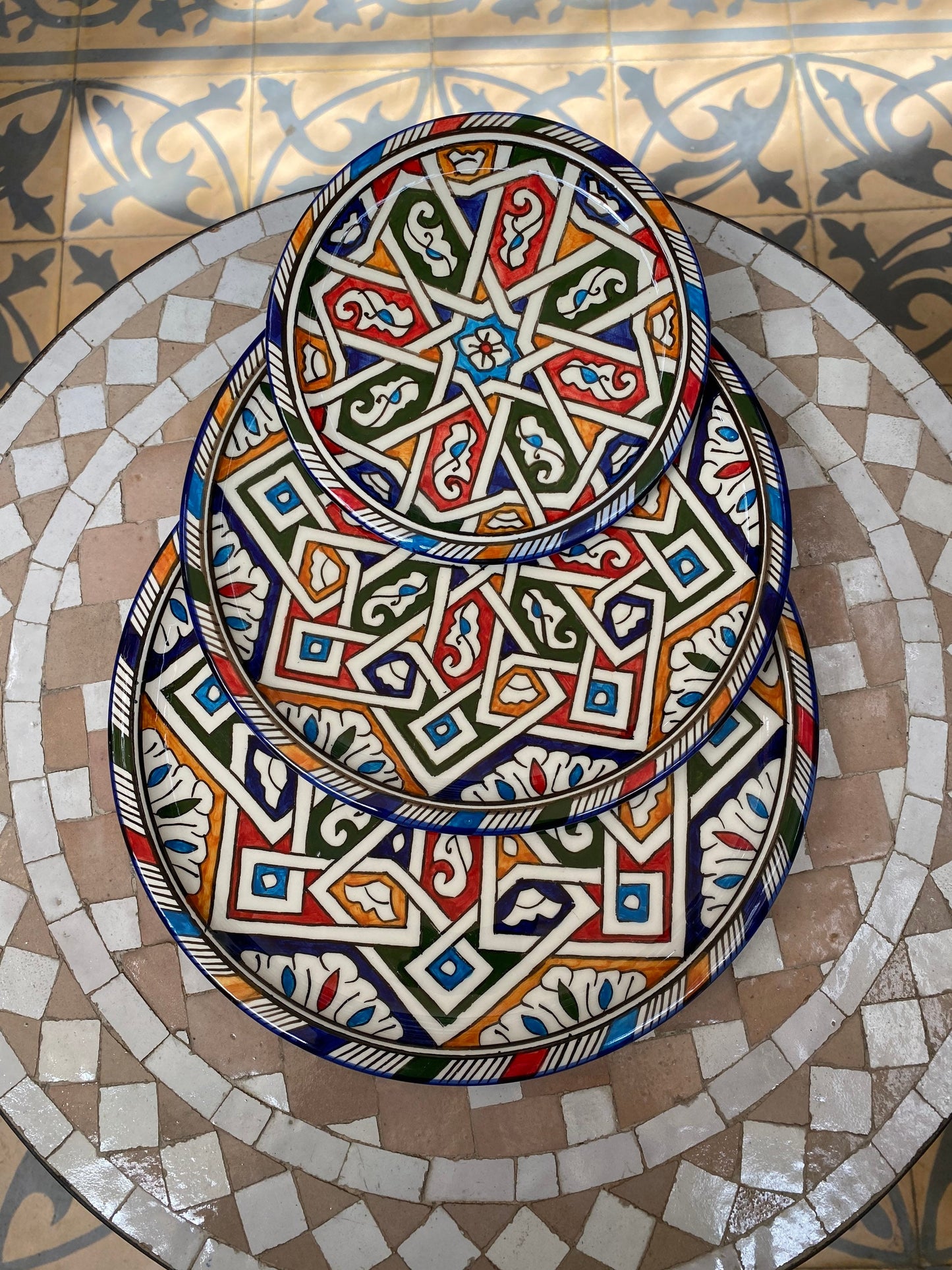Plates / Ceramic Plates from Fes, Handmade and Hand Painted / Moroccan Plates / Dinner Plate.