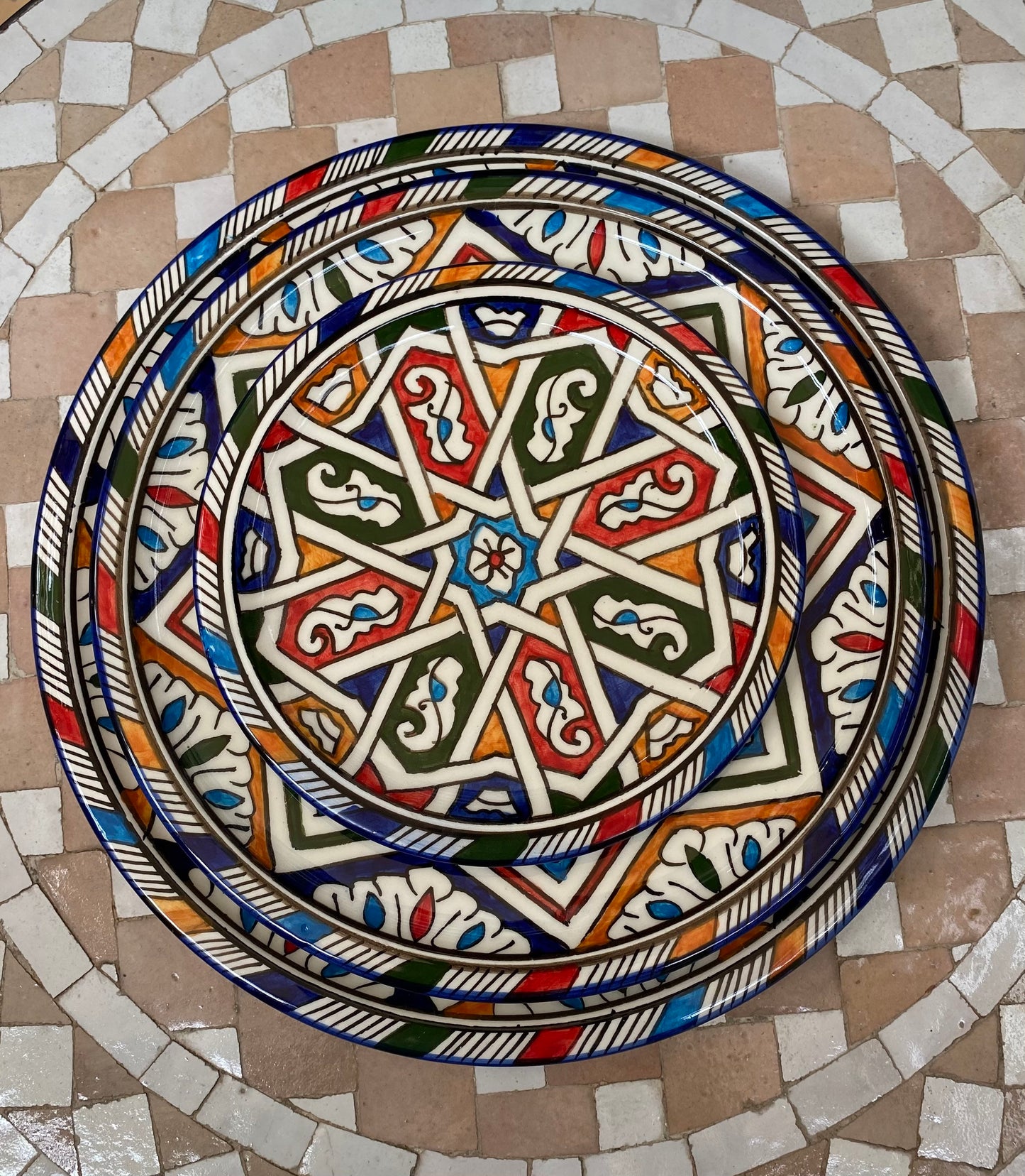 Plates / Ceramic Plates from Fes, Handmade and Hand Painted / Moroccan Plates / Dinner Plate.