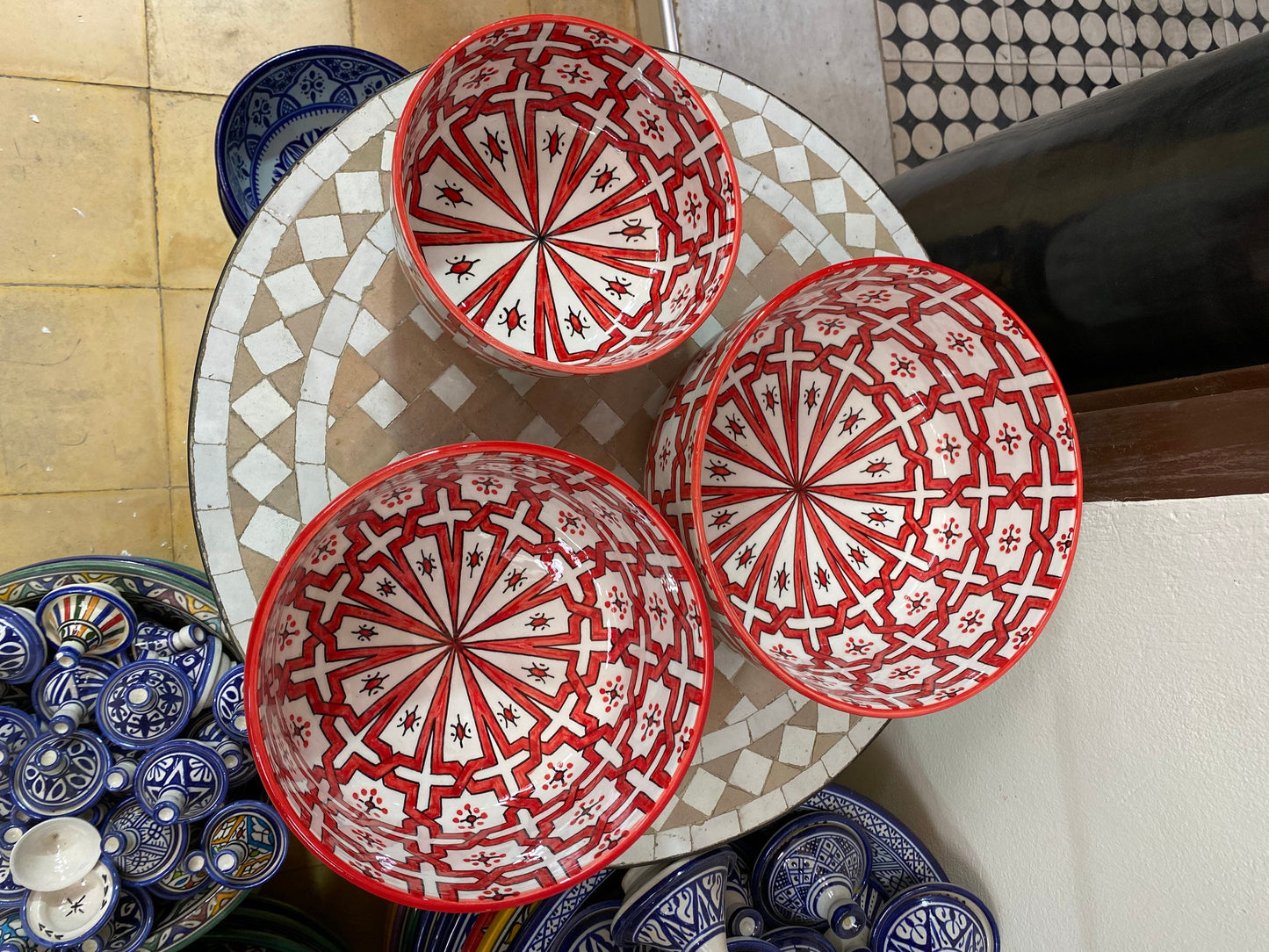 Fes Ceramic Salad Bowl, Handmade and Hand-Painted/ Salad Bowl.