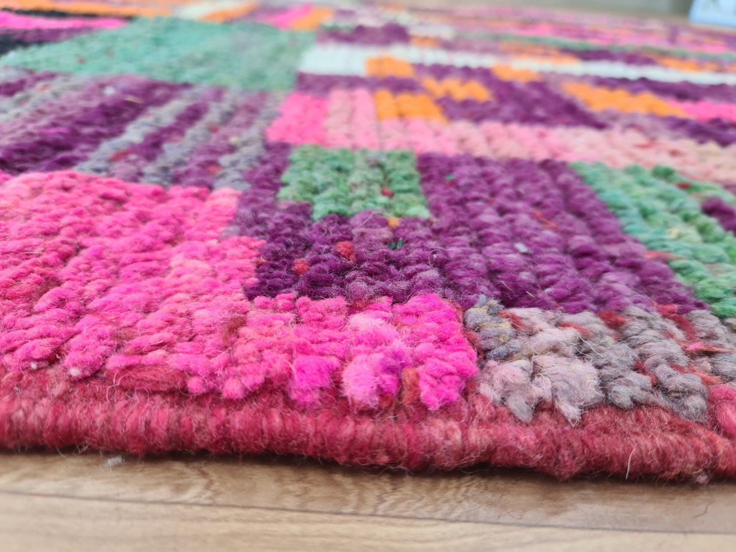 Vintage Berber Boujad Rug -Area Rug - Moroccan Rug - Vintage Rug - Berber Carpet - Handmade Rug -Oriental Carpet - Berber Rug - Tribal Rug