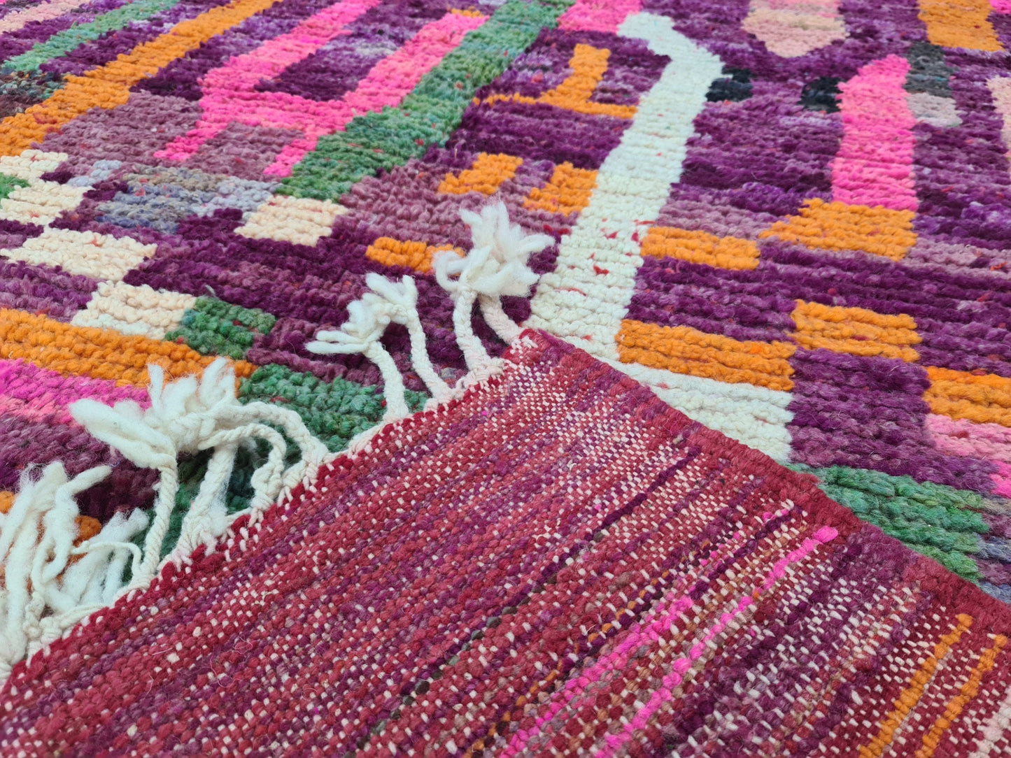 Vintage Berber Boujad Rug -Area Rug - Moroccan Rug - Vintage Rug - Berber Carpet - Handmade Rug -Oriental Carpet - Berber Rug - Tribal Rug