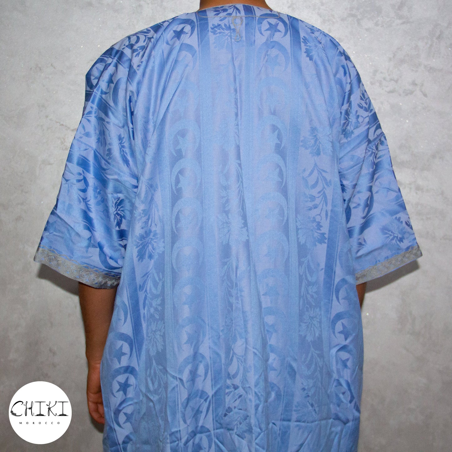 Tuareg Clothing Gandora with Tuareg Scarf , Djellaba Sahraoui, Tuareg Scarf , Tuareg Dress Bleu , Tuareg Blue Men, African Tuareg Blue Dress