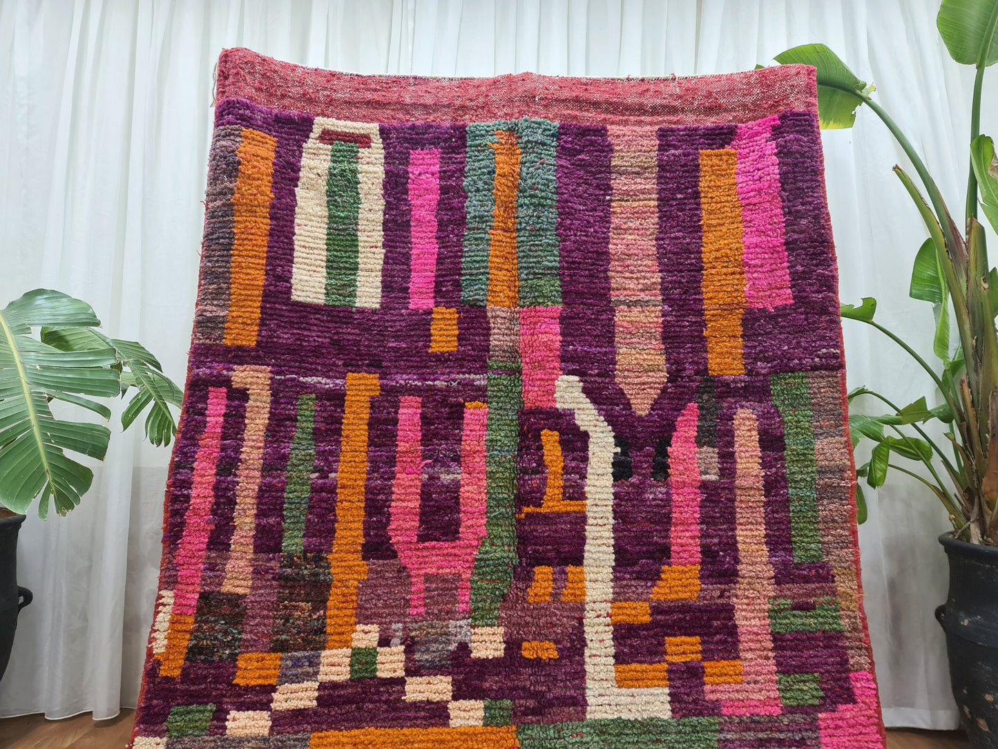 Vintage Berber Boujad Rug -Area Rug - Moroccan Rug - Vintage Rug - Berber Carpet - Handmade Rug -Oriental Carpet - Berber Rug - Tribal Rug