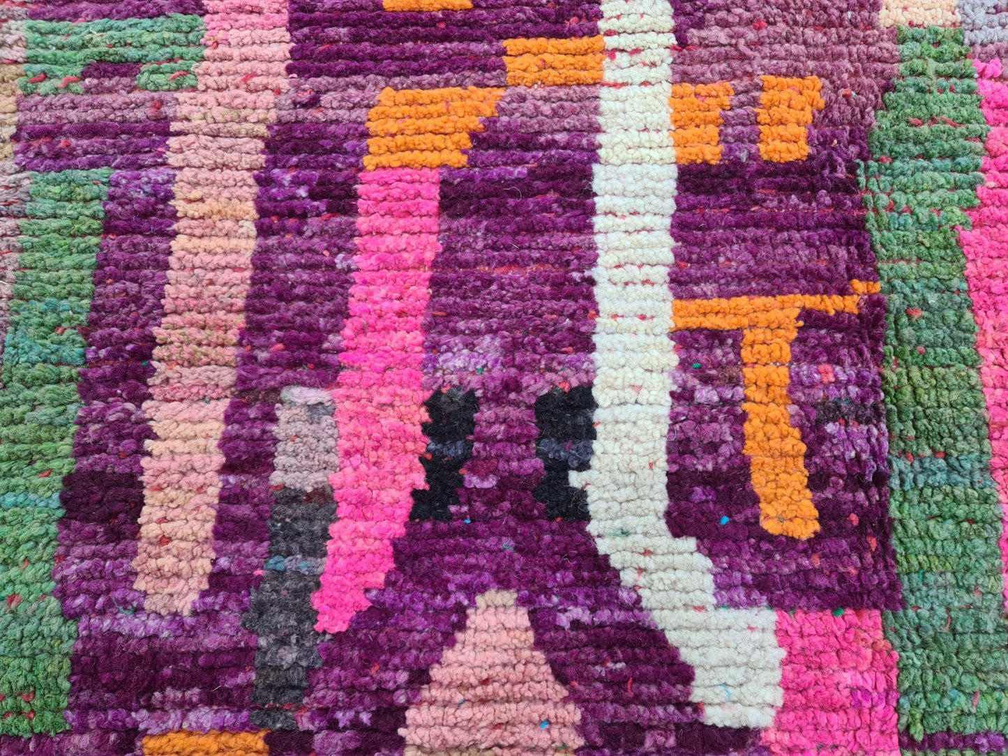 Vintage Berber Boujad Rug -Area Rug - Moroccan Rug - Vintage Rug - Berber Carpet - Handmade Rug -Oriental Carpet - Berber Rug - Tribal Rug