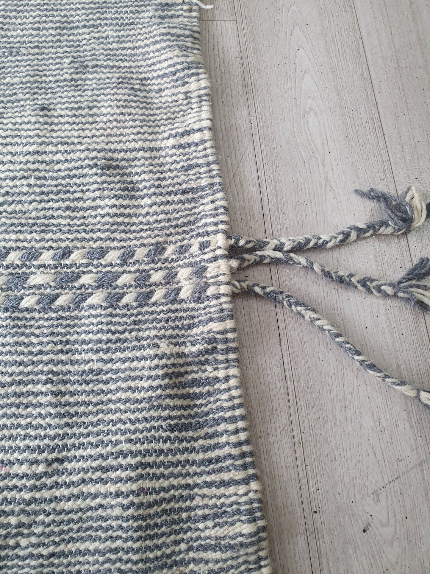 10.8Ft by 5.9Ft Handmade Moroccan Rug, Gray Handmade Rug, Zanafi Rug, Kilim Carpet, Moroccan Beni Ourain