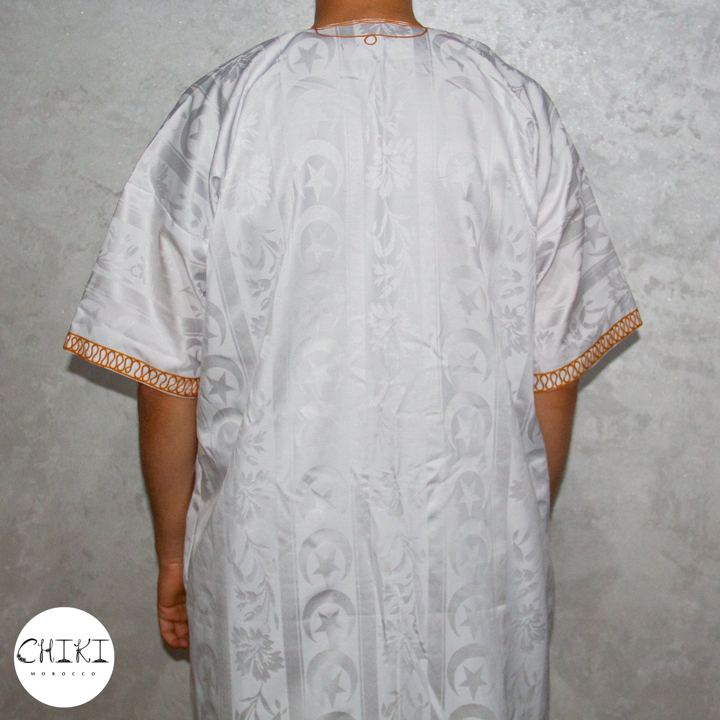 Tuareg Clothing Gandora with Tuareg Scarf , Djellaba Sahraoui, Tuareg Scarf , Tuareg Dress White, Tuareg Blue Men, African Tuareg Blue Dress