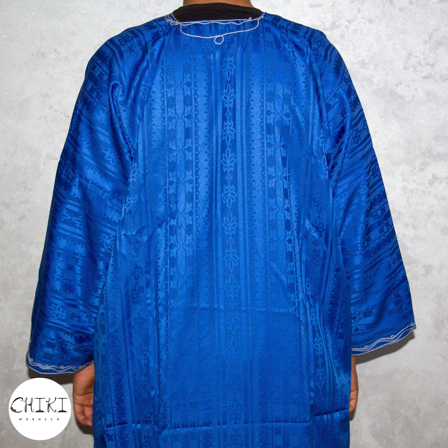 Tuareg Clothing Gandora with Tuareg Scarf , Djellaba Sahraoui, Tuareg Scarf , Tuareg Dress Bleu , Tuareg Blue Men, African Tuareg Blue Dress
