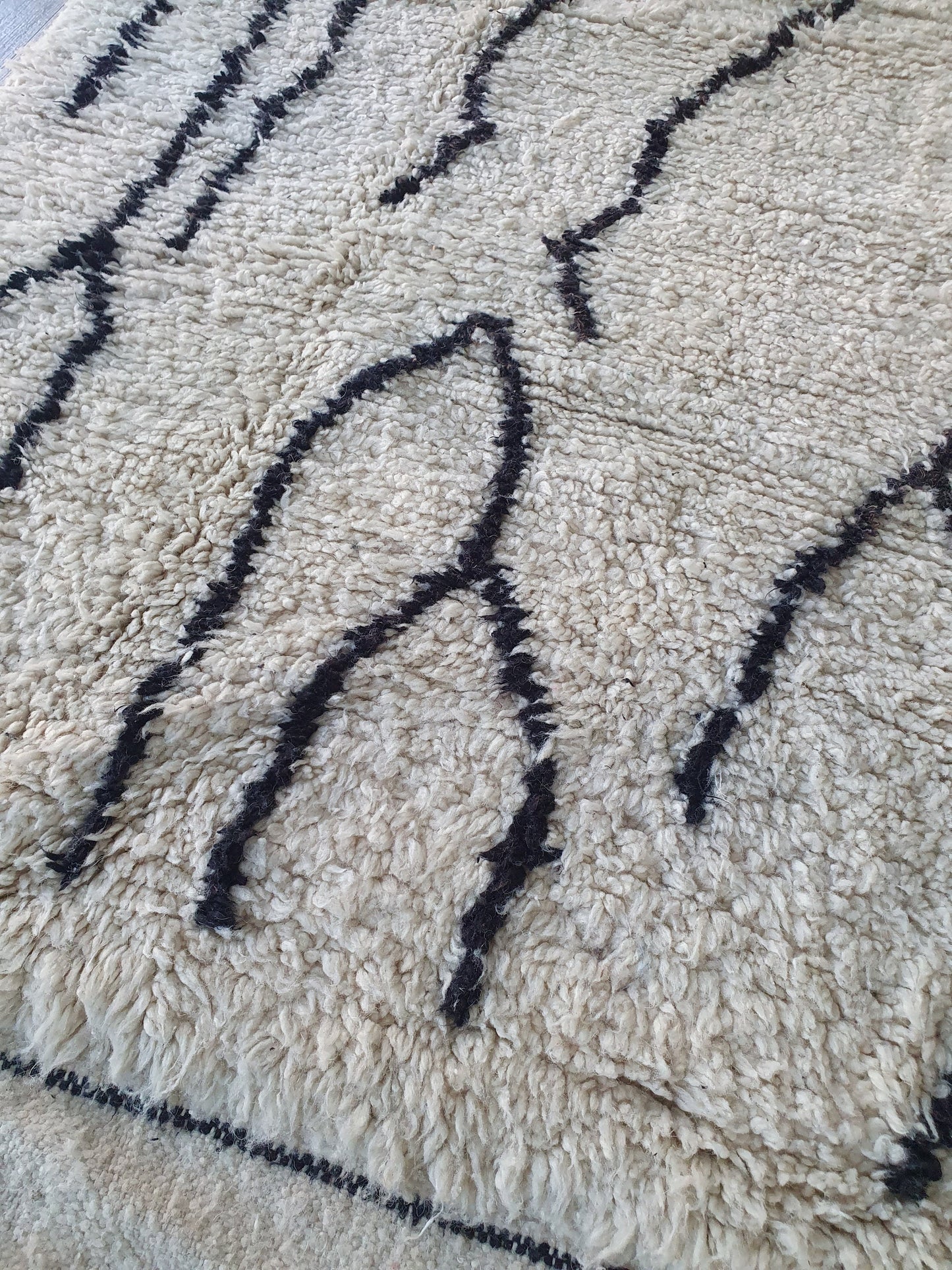 8.2Ft/ 4.7Ft Moroccan Rug, Handmade Vintage Rug, Wool Rug, Beni Ourain Rug, Azilal Rug, Berber Area Rug