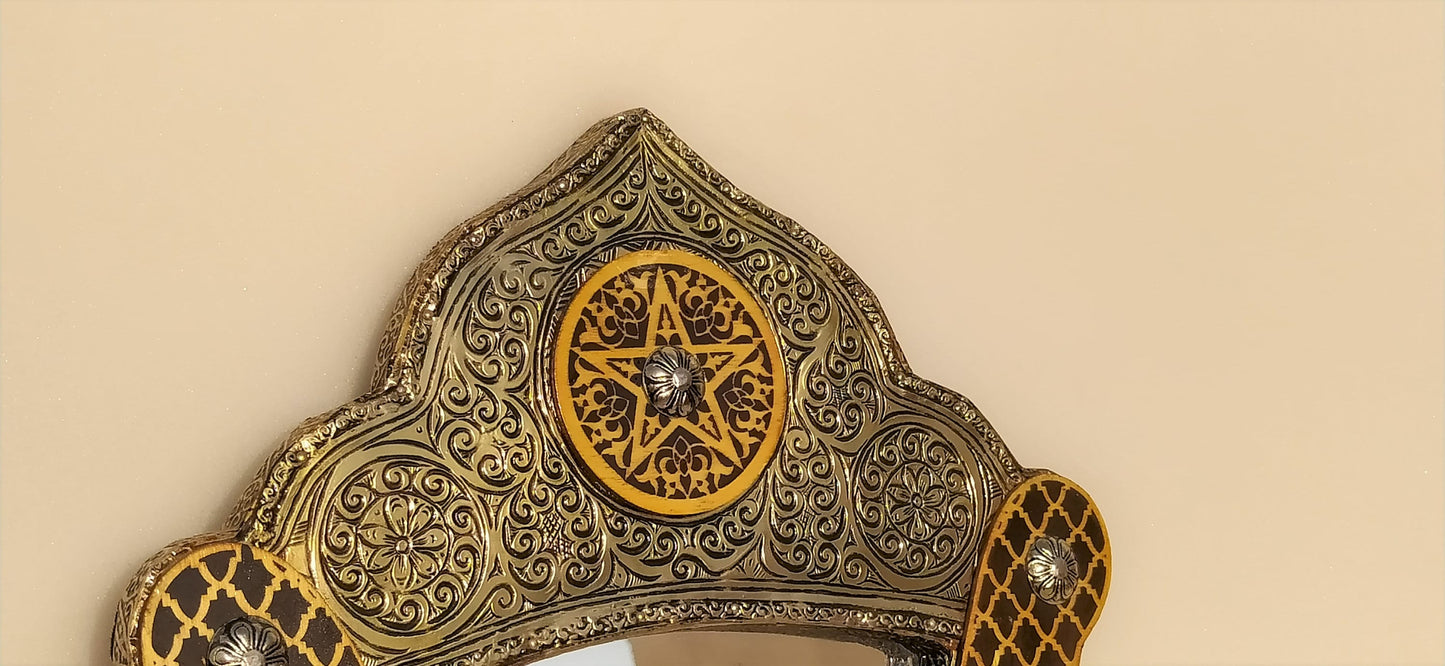 Moroccan Mirror, Wooden Mirror Frame, Moroccan Wall Art, Mirrors Deco
