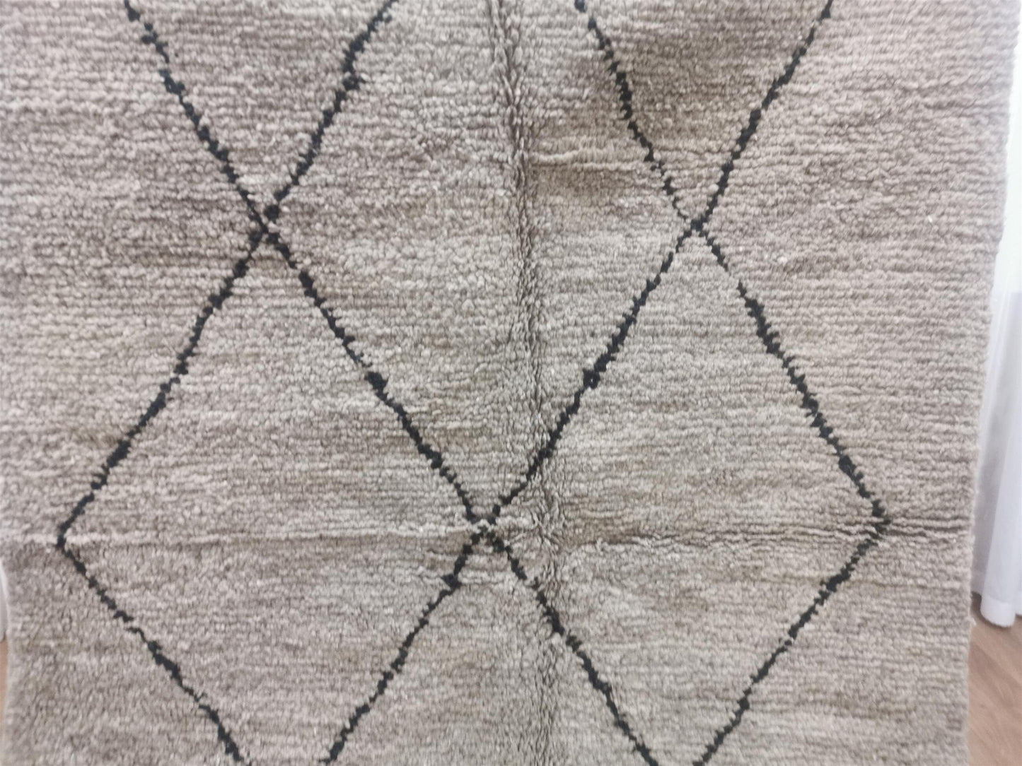Beni Ouarain Brown Black Moroccan Rugs - Moroccan Beni Ourain Rug Style - Morrocan Rug Wool Berber Design - Handmade Rug - Berber Rugs Style
