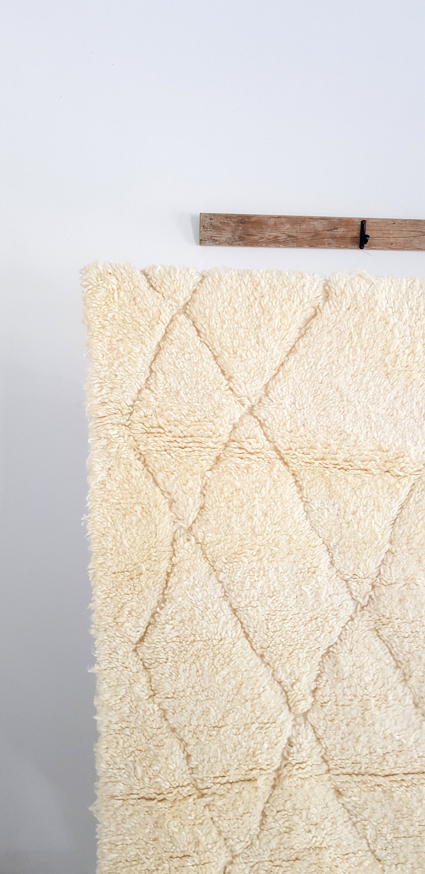 Beni Ourain Rug, Natural Rug, Berber Rug, Moroccan Diamond Rug, Nursery Room Rug, Wool Creamy Rug