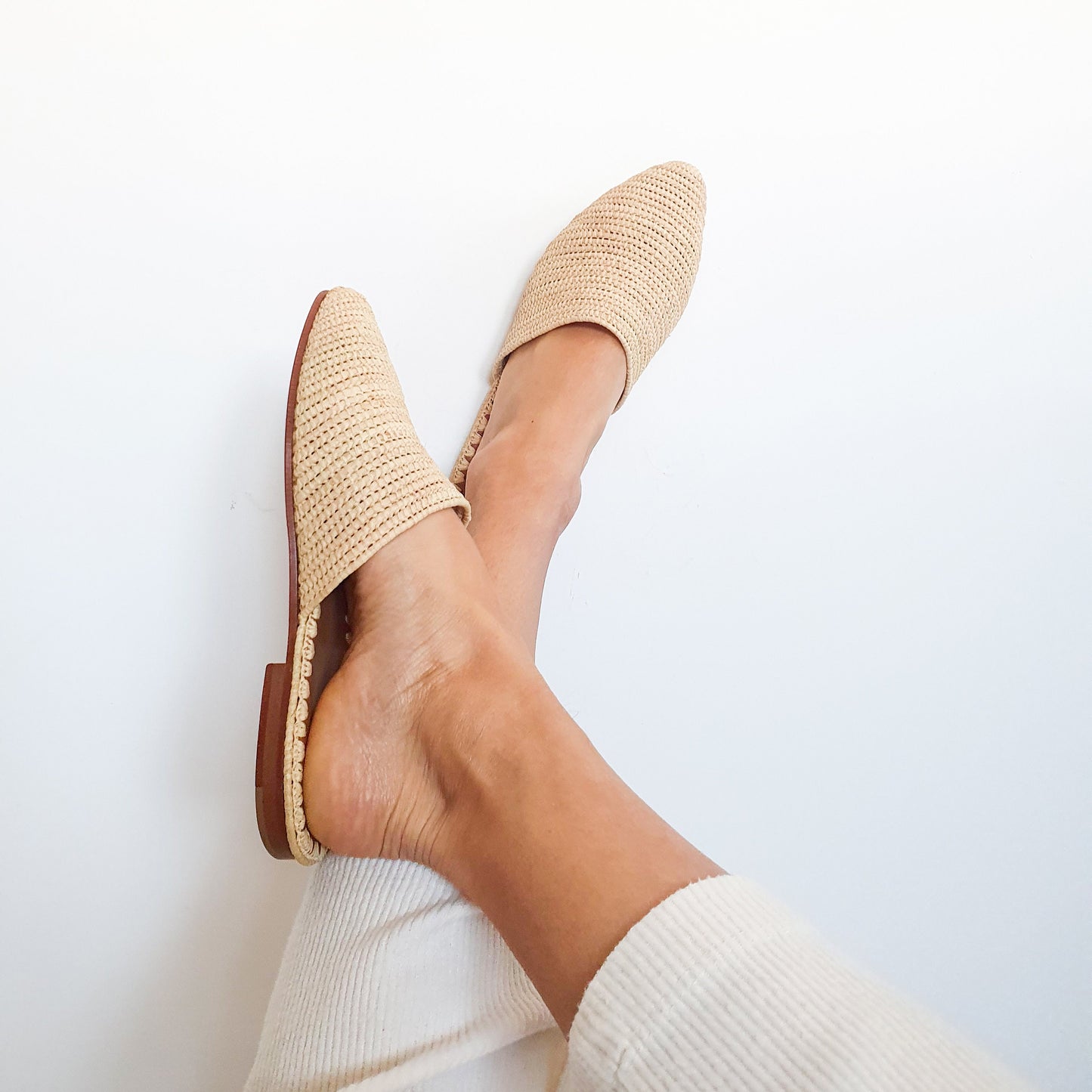 Raffia Shoes, Handmade Slippers, Natural Summer Mules, Moroccan Shoes, High End Raphia Flats, Moroccan Babouch