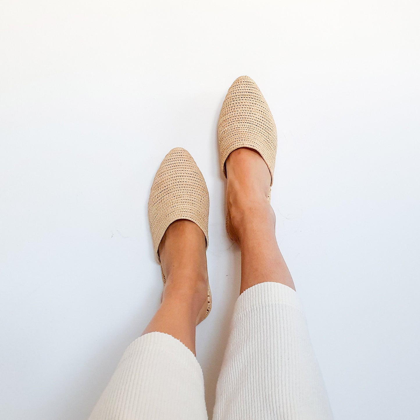 Raffia Shoes, Handmade Slippers, Natural Summer Mules, Moroccan Shoes, High End Raphia Flats, Moroccan Babouch