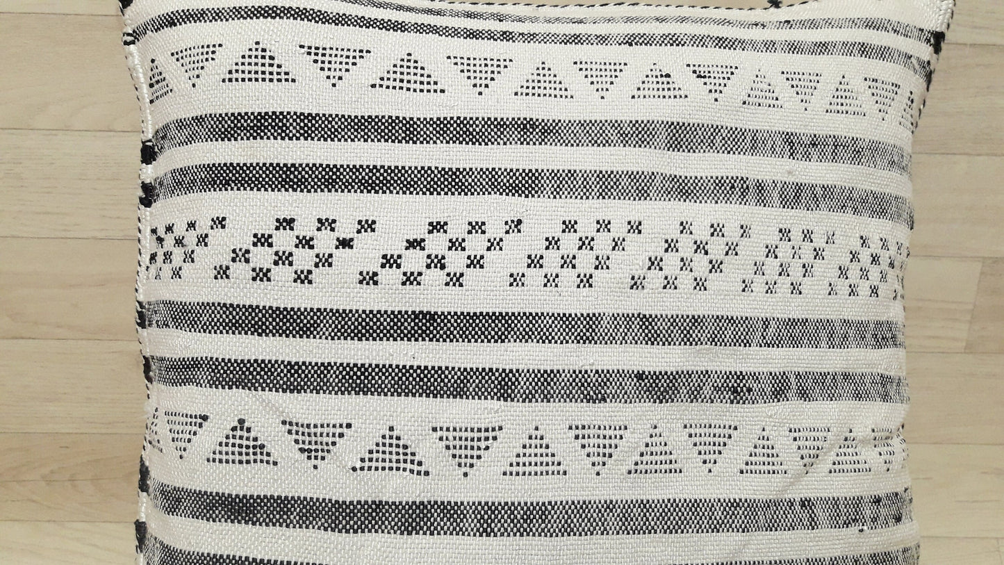 Cactus Silk Pillow Cover, Moroccan Boho Throw Pillow , Hand Woven Berber Pillow, Sabra Cactus Silk Cushion,Home Decor