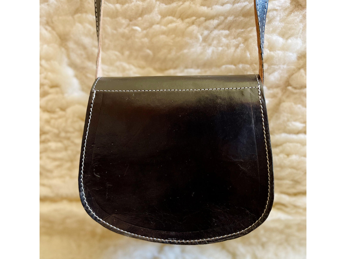 Moroccan Leather Bag, Genuine Leather Crossbody Bag, Moroccan Shoulder Bag, Women'S Leather Bag, Handmade Carved Leather Bag, Black Boho Bag