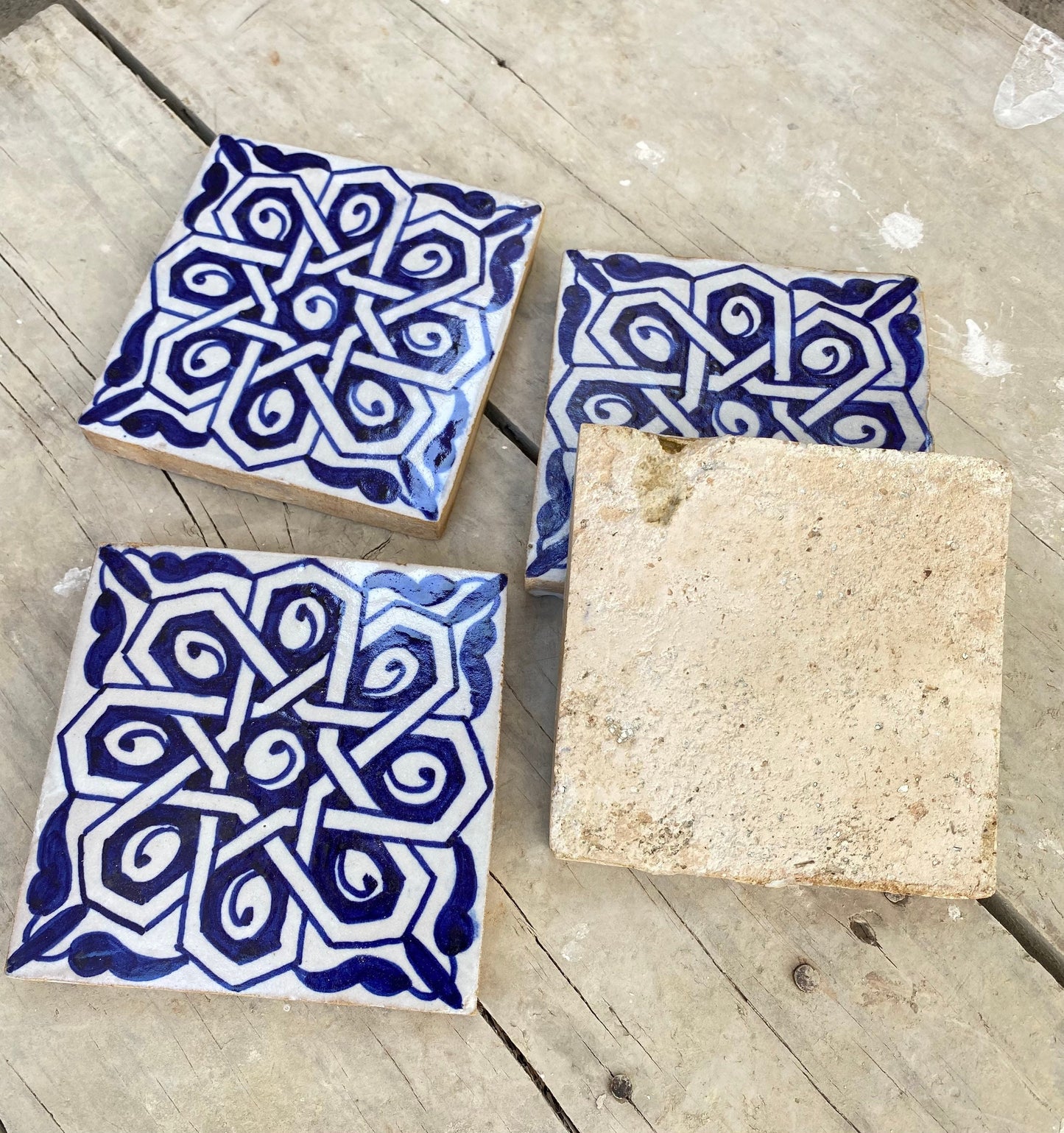 Moroccan Zellige, Handmade and Hand-Painted Moroccan Tiles, 10/10 Cm Decorative Tiles, Moroccan Tiles.