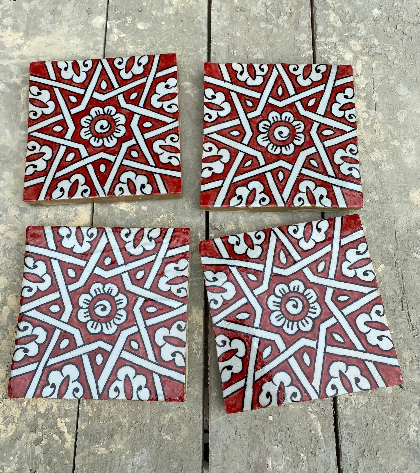 6*6 Inches, Moroccan Zellige, Moroccan Tiles Handmade and Hand Painted, Decorative Tiles 15/15 Cm, Moroccan Tiles.