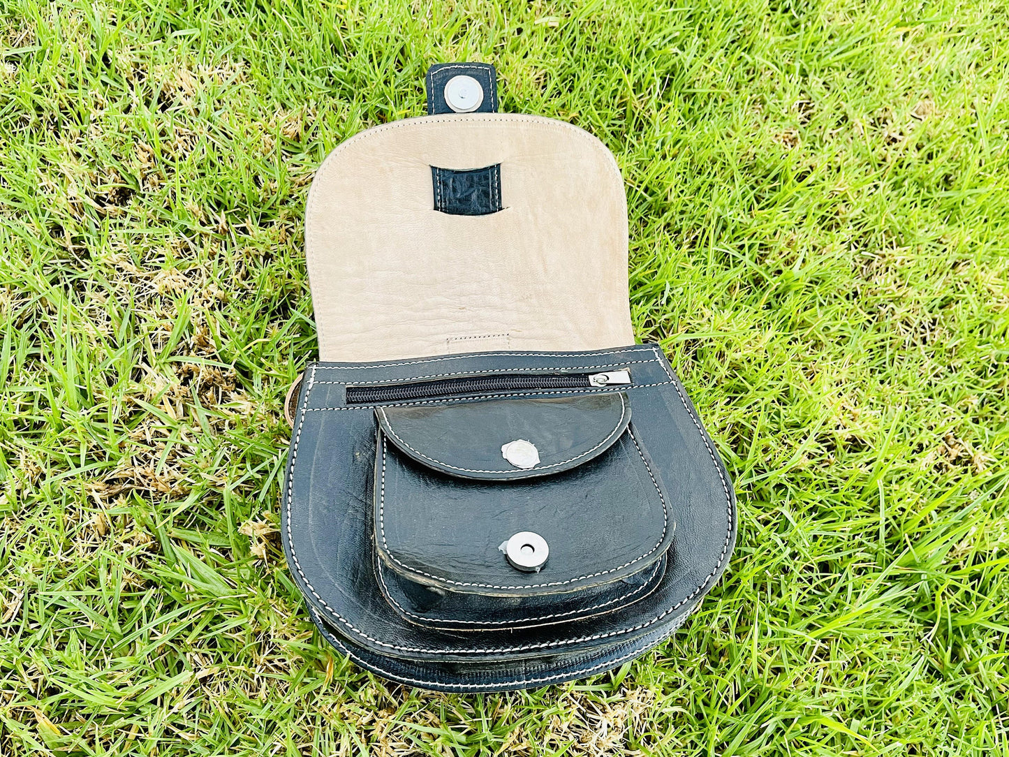 Moroccan Leather Bag, Genuine Leather Crossbody Bag, Moroccan Shoulder Bag, Women'S Leather Bag, Handmade Carved Leather Bag, Black Boho Bag