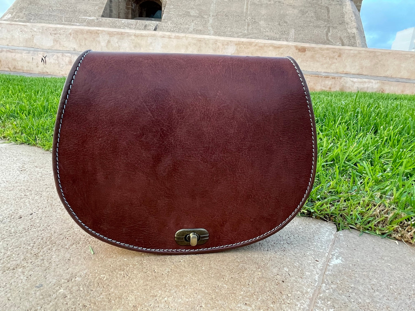 Moroccan Leather Bag, Genuine Leather Crossbody Bag, Moroccan Shoulder Bag, Women'S Leather Bag, Handmade Carved Leather Bag, Brown Boho Bag