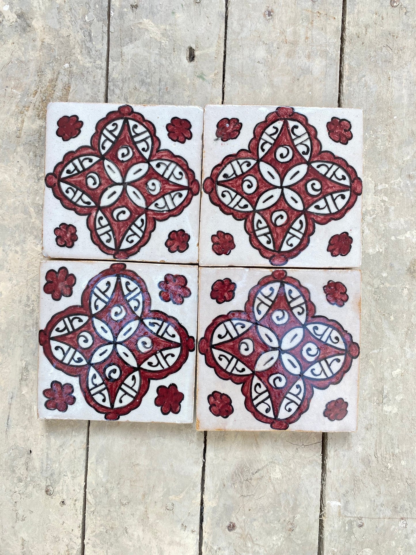 Moroccan Zellige, Handmade and Hand-Painted Moroccan Tiles, 10/10 Cm Decorative Tiles, Moroccan Tiles.
