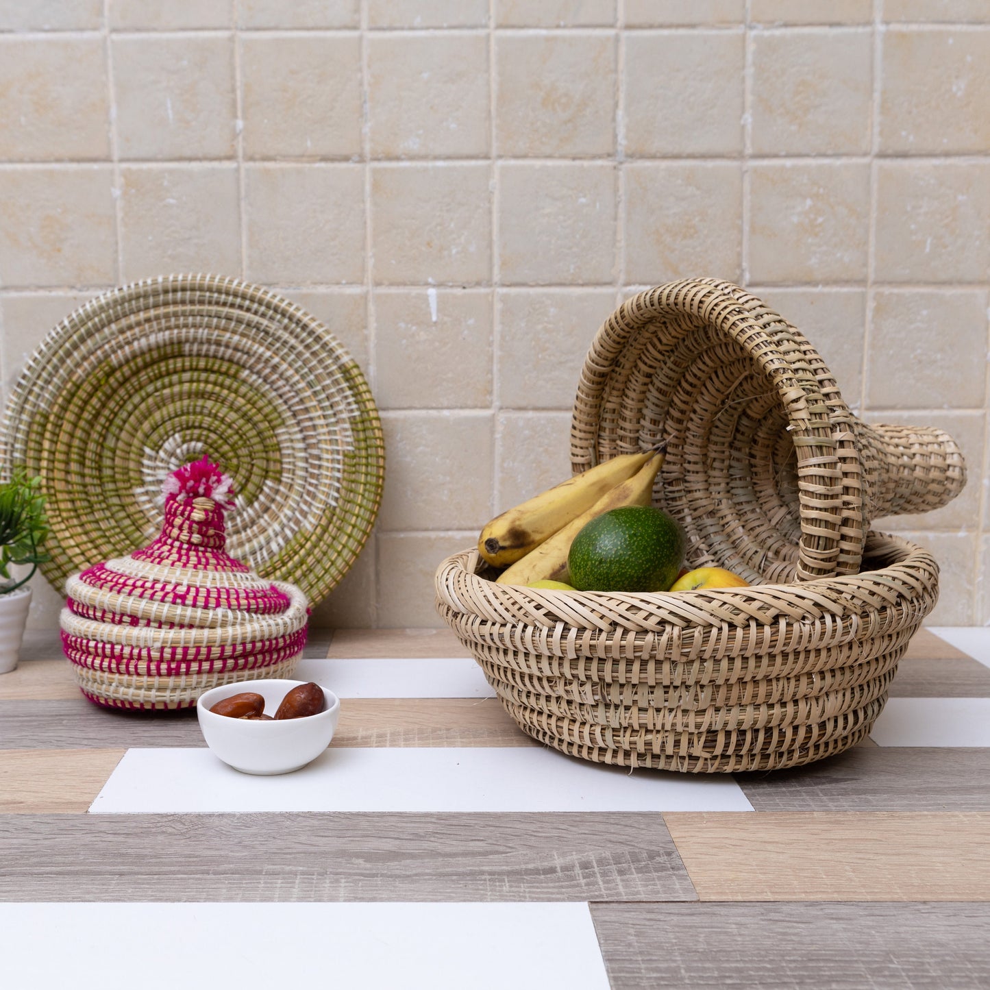Fruit Basket , Bread Basket,Table Decor , Moroccan Snack Bowl, Storage Organizer , Bread Bowl ,Wall Decor, Housewarming Mom Gift