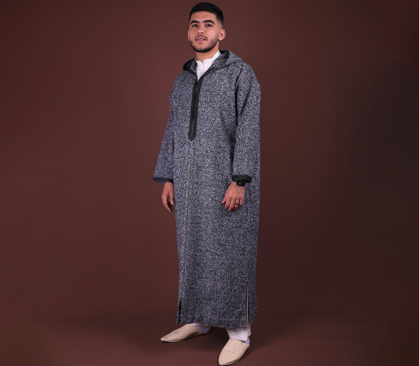 Kaftan for Men , Djellaba for Men , Morrocan Djellaba, Indoor Kaftan - Heavy Wool Djellaba, Jabador for Men, Kaftan for Wedding, Long Dress