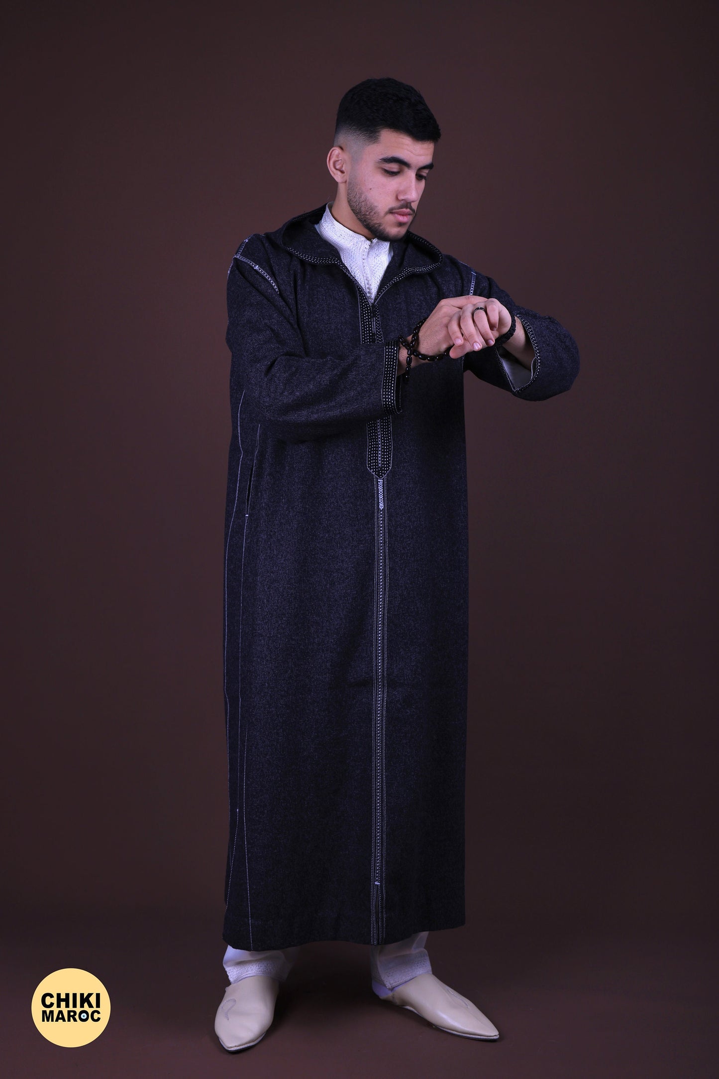 Kaftan for Men , Djellaba for Men , Morrocan Djellaba, Indoor Kaftan - Heavy Wool Djellaba, Jabador for Men, Kaftan for Wedding, Long Dress