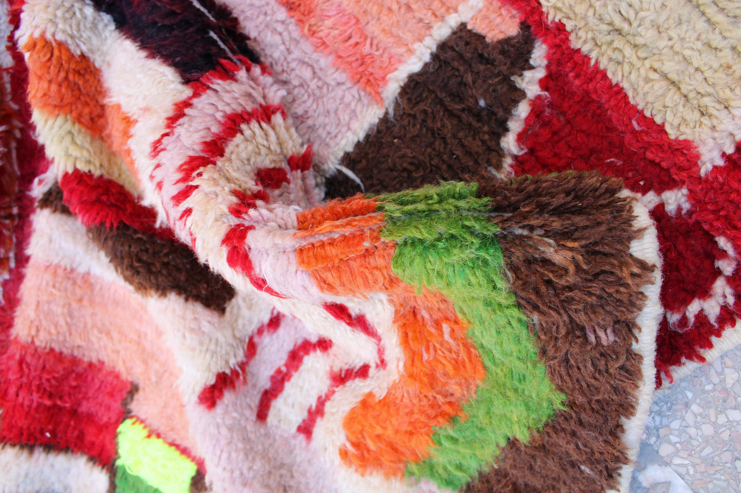 Morrocan Rug, Colorful Handmade Rug, Moroccan Rug Small, Vibrant Berber Rug, Vintage Area Rug, Beni Ourain Carpet, Boujad Rug, Teppich, Rugs