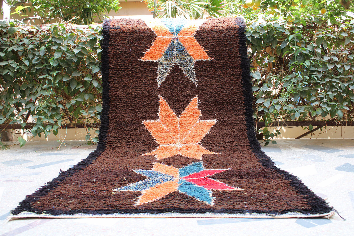 Berber Moroccan Rug, Small Rug Runners, Bedroom Runner, Solid Brown Runner Rug, Boho Runner Rug, Carpet Morocco, Geometric Carpet Runner