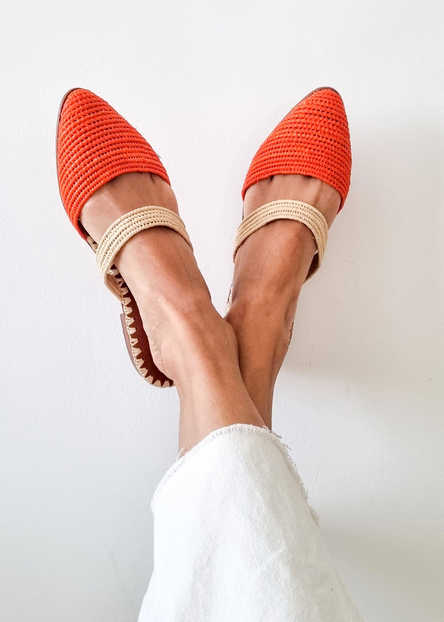 Raffia Mules Moroccan Handmade Shoes Raffia Slippers Organic Raphia Shoes Summer Slides Gift for Her Moroccan Babouch