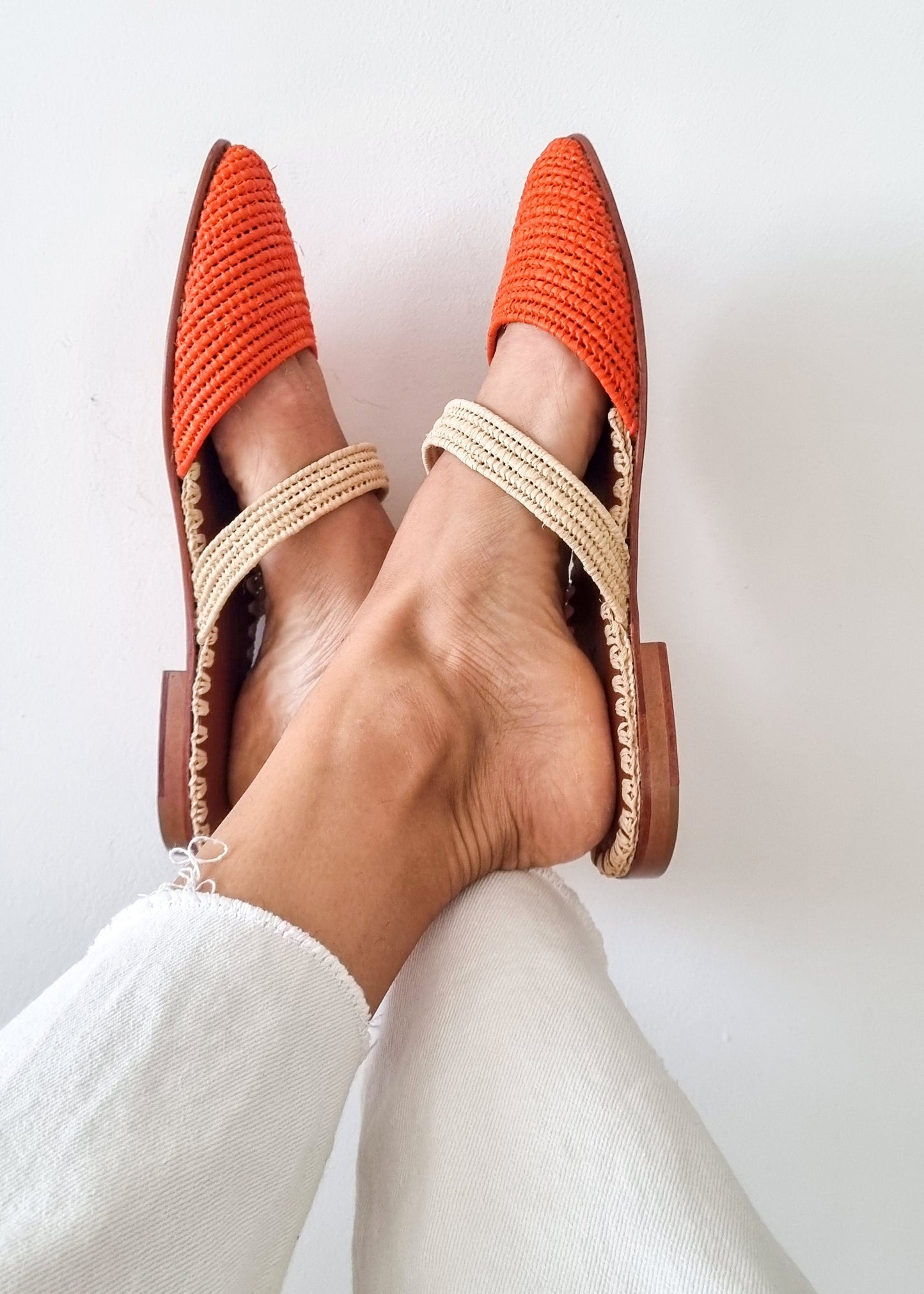 Raffia Mules Moroccan Handmade Shoes Raffia Slippers Organic Raphia Shoes Summer Slides Gift for Her Moroccan Babouch
