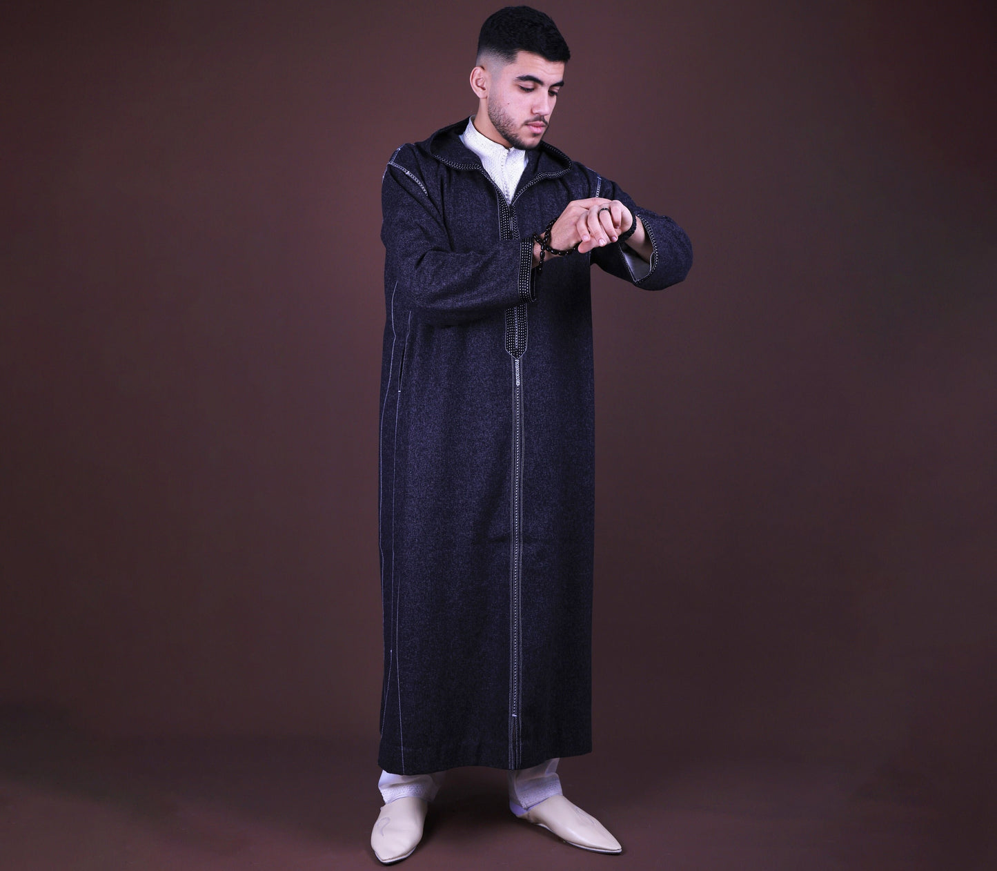 Kaftan for Men , Djellaba for Men , Morrocan Djellaba, Indoor Kaftan - Heavy Wool Djellaba, Jabador for Men, Kaftan for Wedding, Long Dress