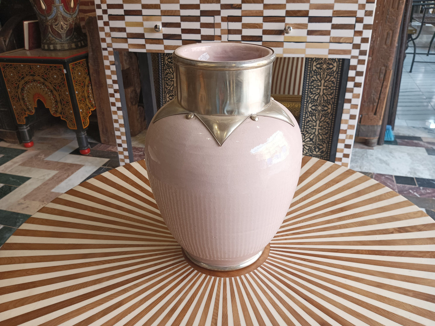 Unique Pink Ceramic Vase