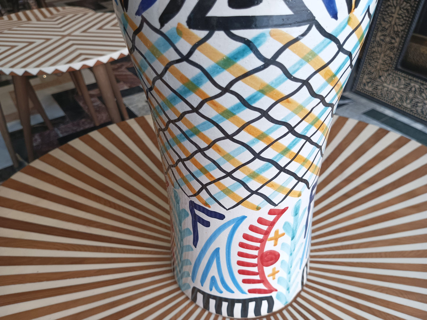 Artistic Colorful Moroccan Jar