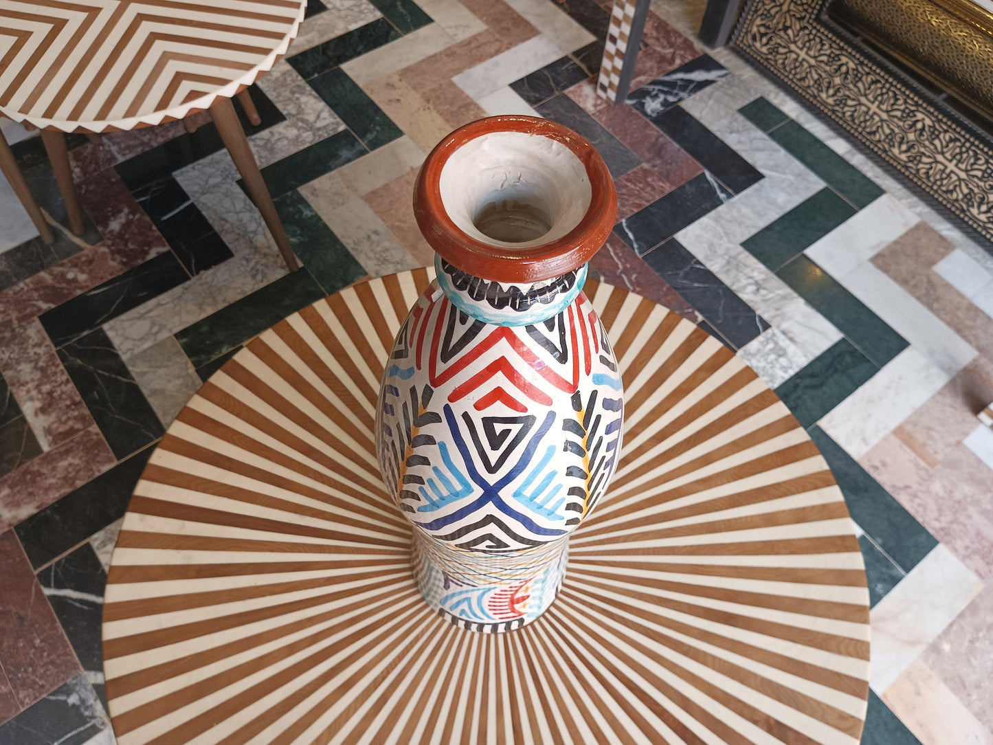 Artistic Colorful Moroccan Jar