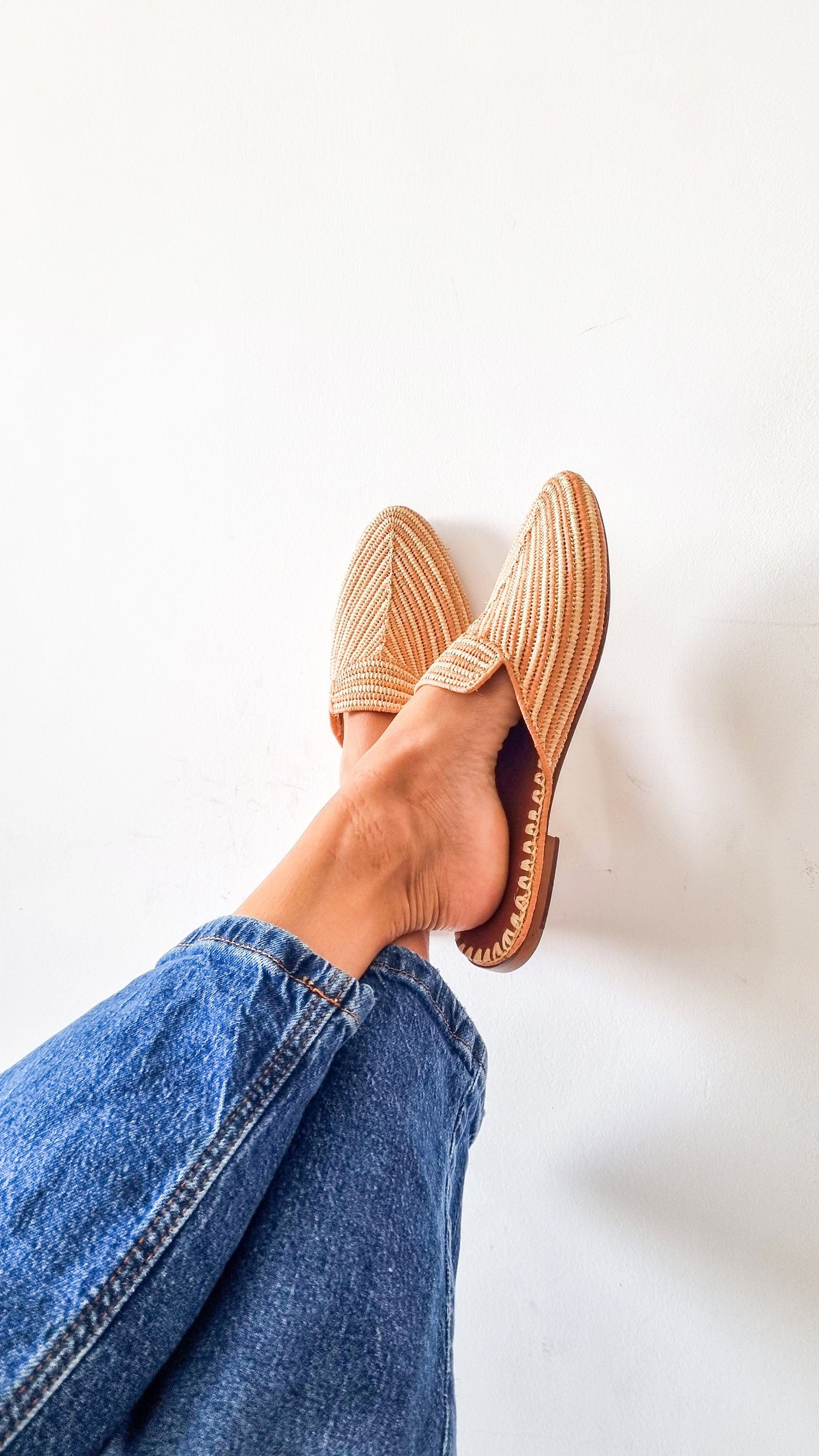 Ready to Ship, Raffia Mules, Moroccan Raffia Babouch, Handmade Boho Shoes