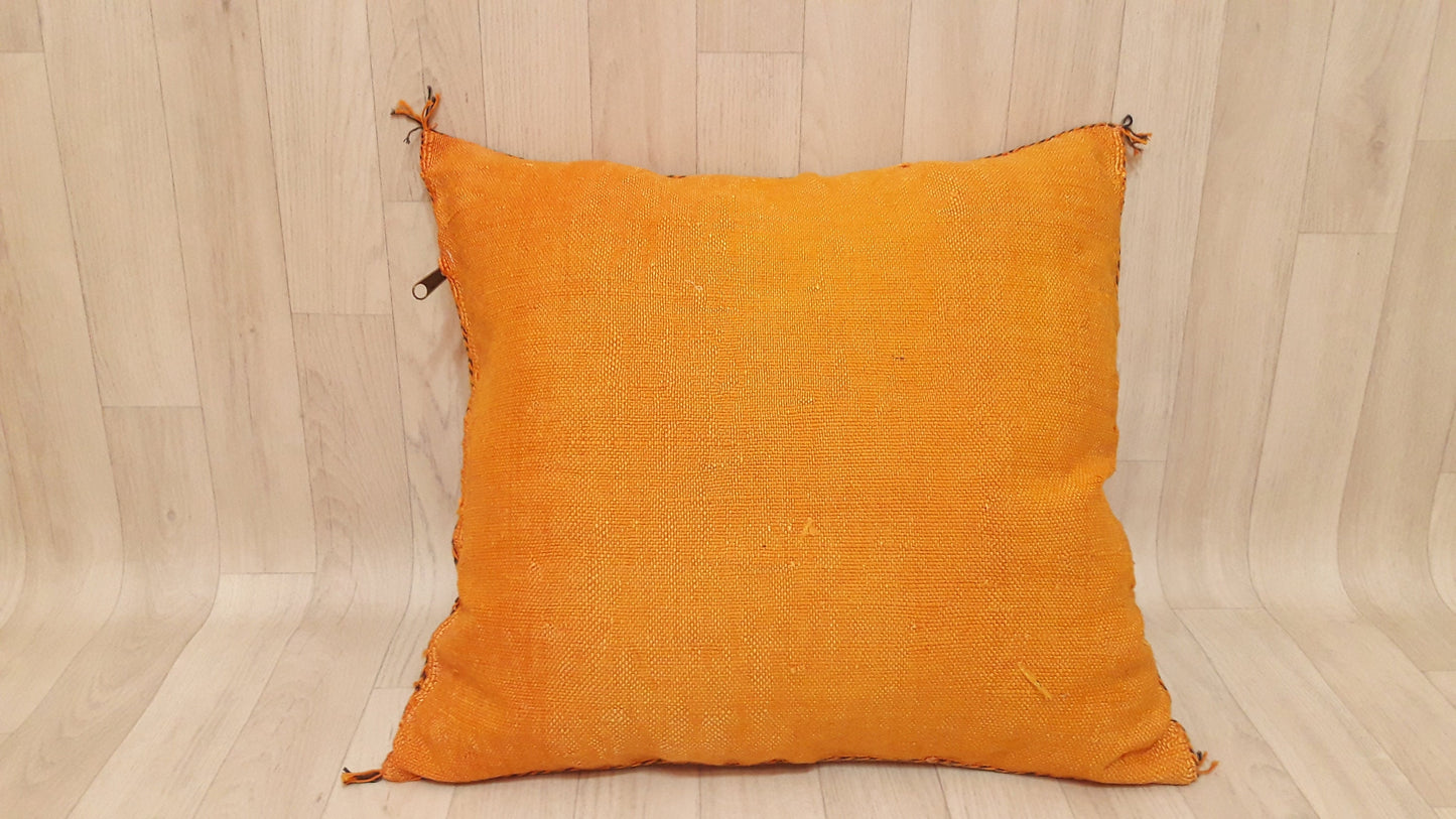 Cactus Silk Pillow Cover, Moroccan Boho Throw Pillow ,Hand Woven Berber Pillow, Sabra Cactus Silk Cushion Cover,Pillow,Cushion.Home Decor