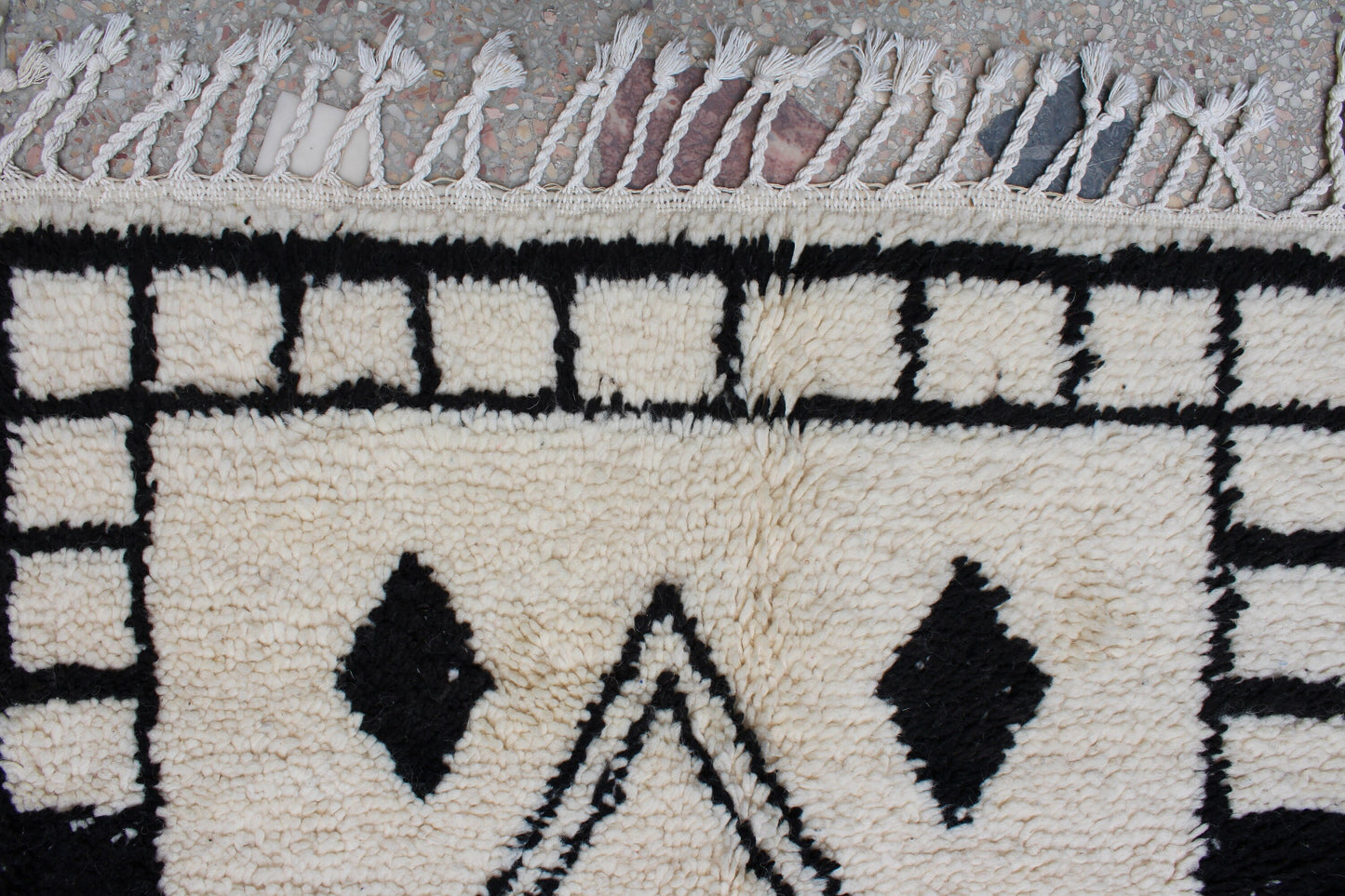 Morroccan Rug 3X5, Berber Teppich, Moroccan Rug Small, Black & White Moroccan Rug Beni Ourain, Hand-Knotted Wool Rug, Marokkanischer Teppich