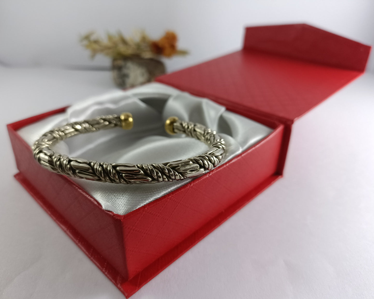 Silver Plated Copper Bracelet, Copper Bangle for Arthritis Relief, Twisted Heavy Copper Cuff for Men