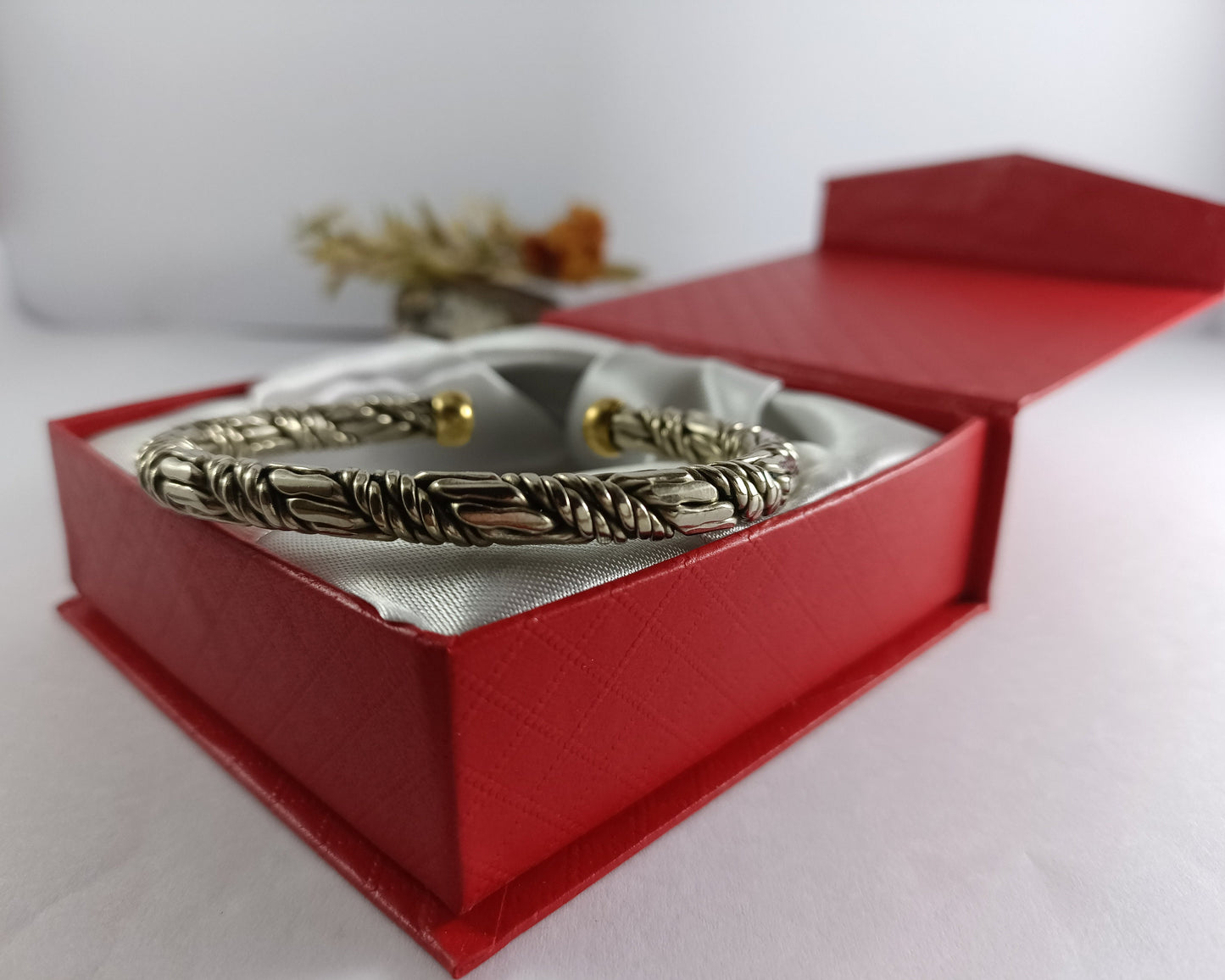 Silver Plated Copper Bracelet, Copper Bangle for Arthritis Relief, Twisted Heavy Copper Cuff for Men