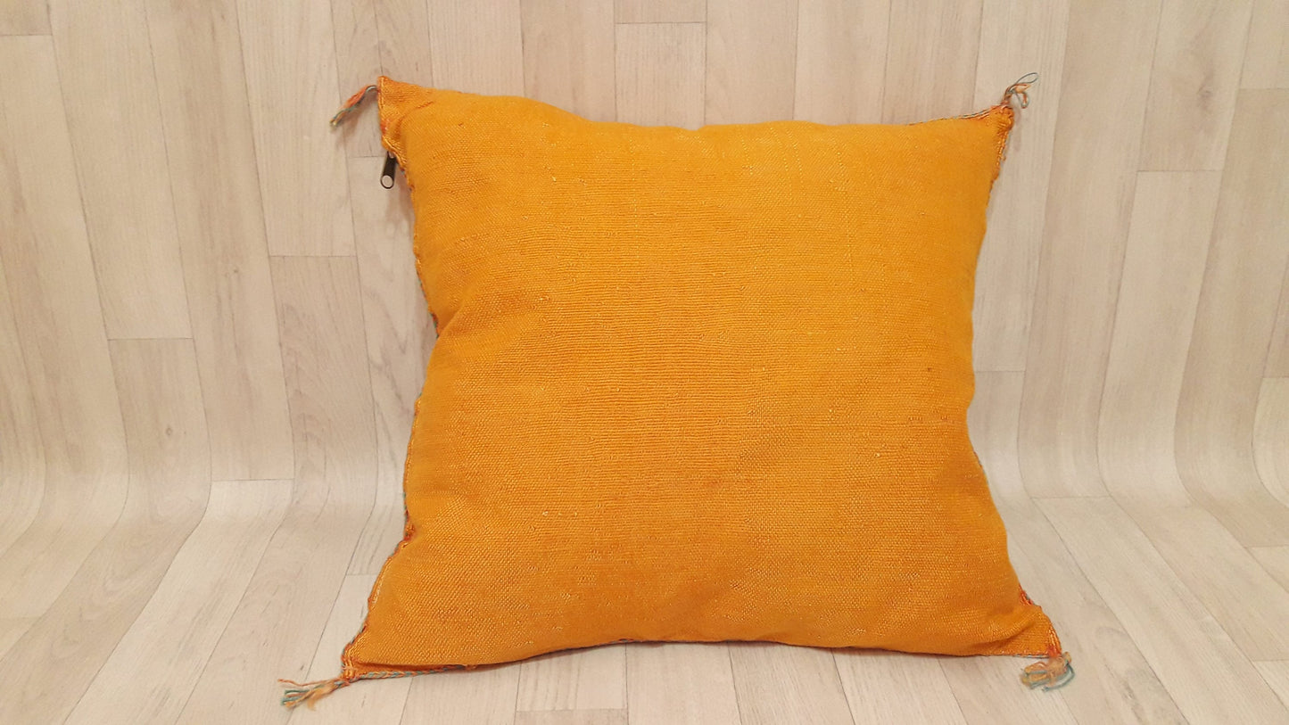 50% off Cactus Silk Pillow Cover, Moroccan Boho Throw Pillow ,Hand Woven Berber Pillow, Sabra Cactus Silk Cushion Cover,Pillow,Cushion