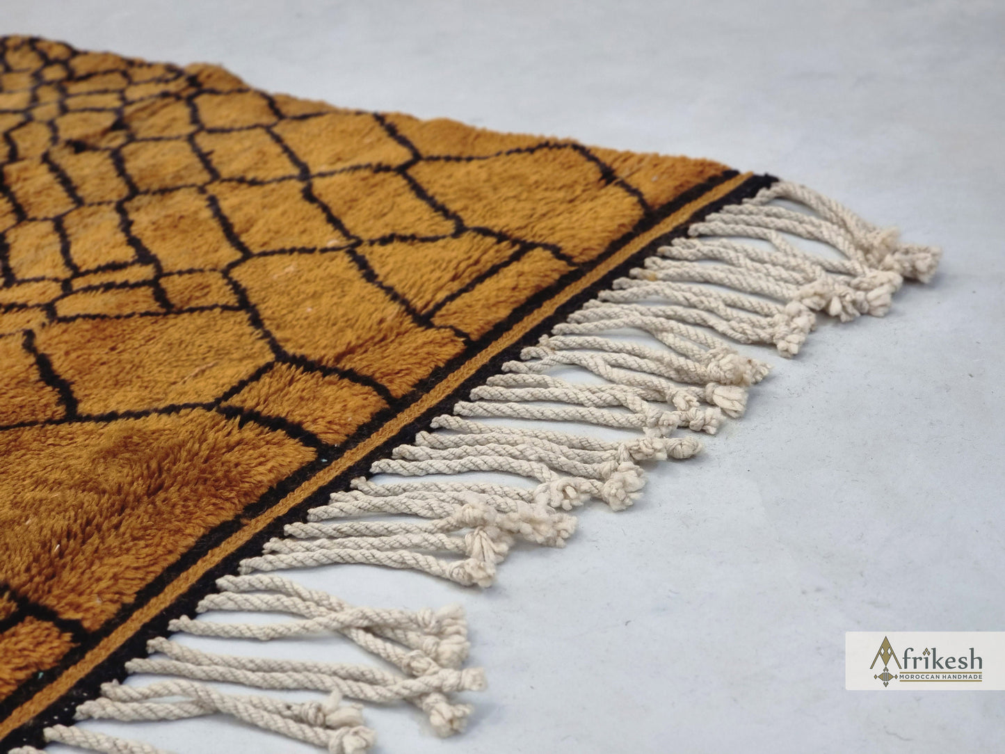 STUNNING MRIRT RUG, Handmade Wool Rug, Luxury Moroccan Rug, Hand-Woven Brown Rug, Soft High Quality Area Rug, Custom Made Berber Carpet.