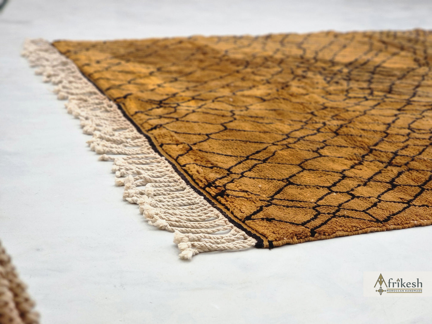 STUNNING MRIRT RUG, Handmade Wool Rug, Luxury Moroccan Rug, Hand-Woven Brown Rug, Soft High Quality Area Rug, Custom Made Berber Carpet.