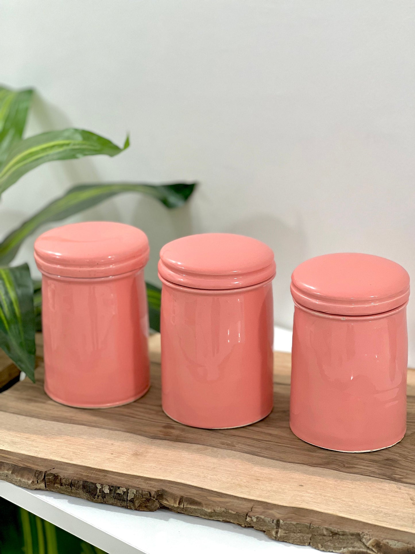 Handmade Tea Coffee Sugar Canister Set of 3, Pottery Canister Set of 3, Kitchen Storage Tins, Tea Caddy, Kitchen Storage Jars, Kitchen Goods