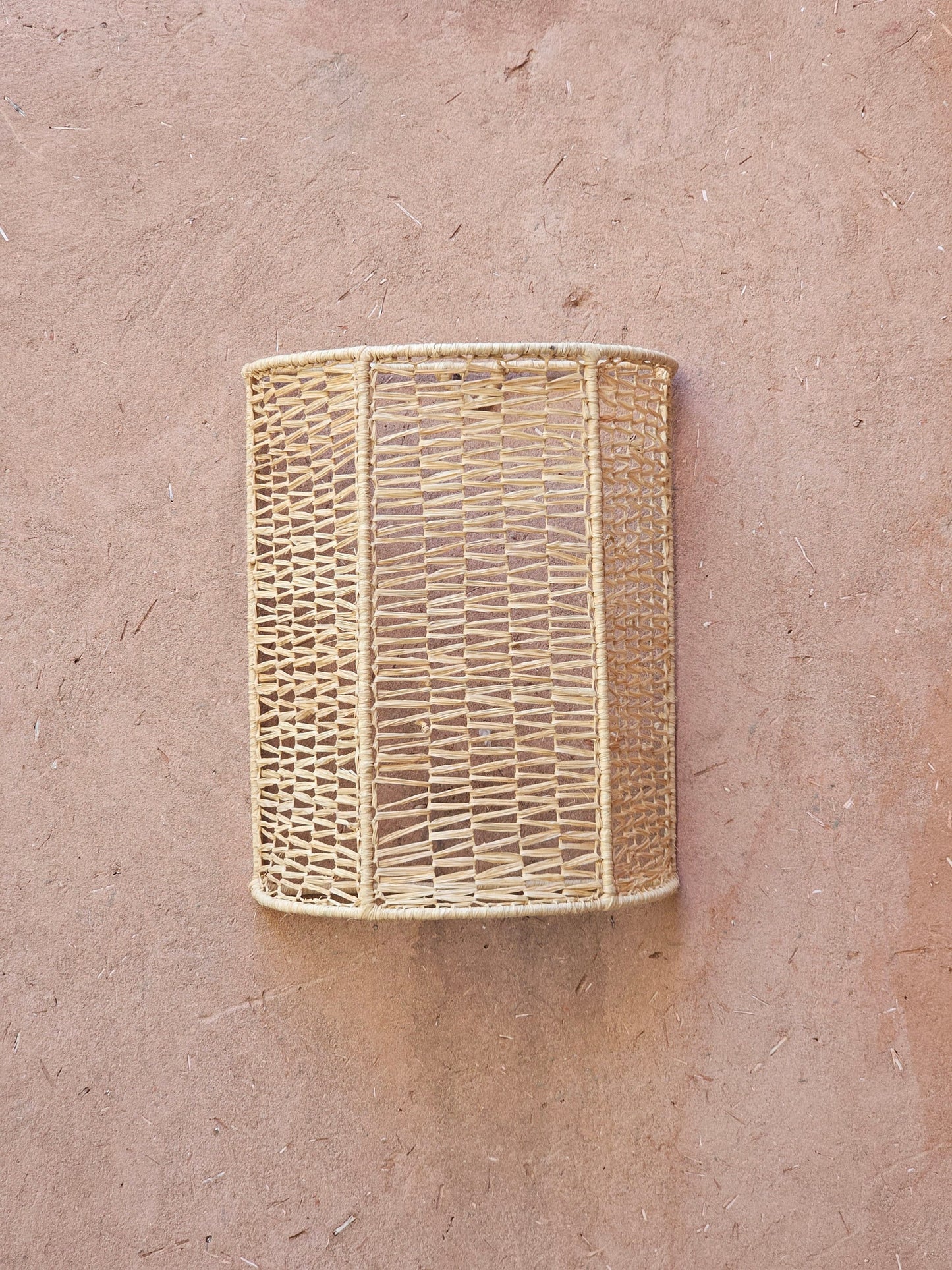 Natural Raffia Wall Sconce - Artisanal Wall Decor Lighting