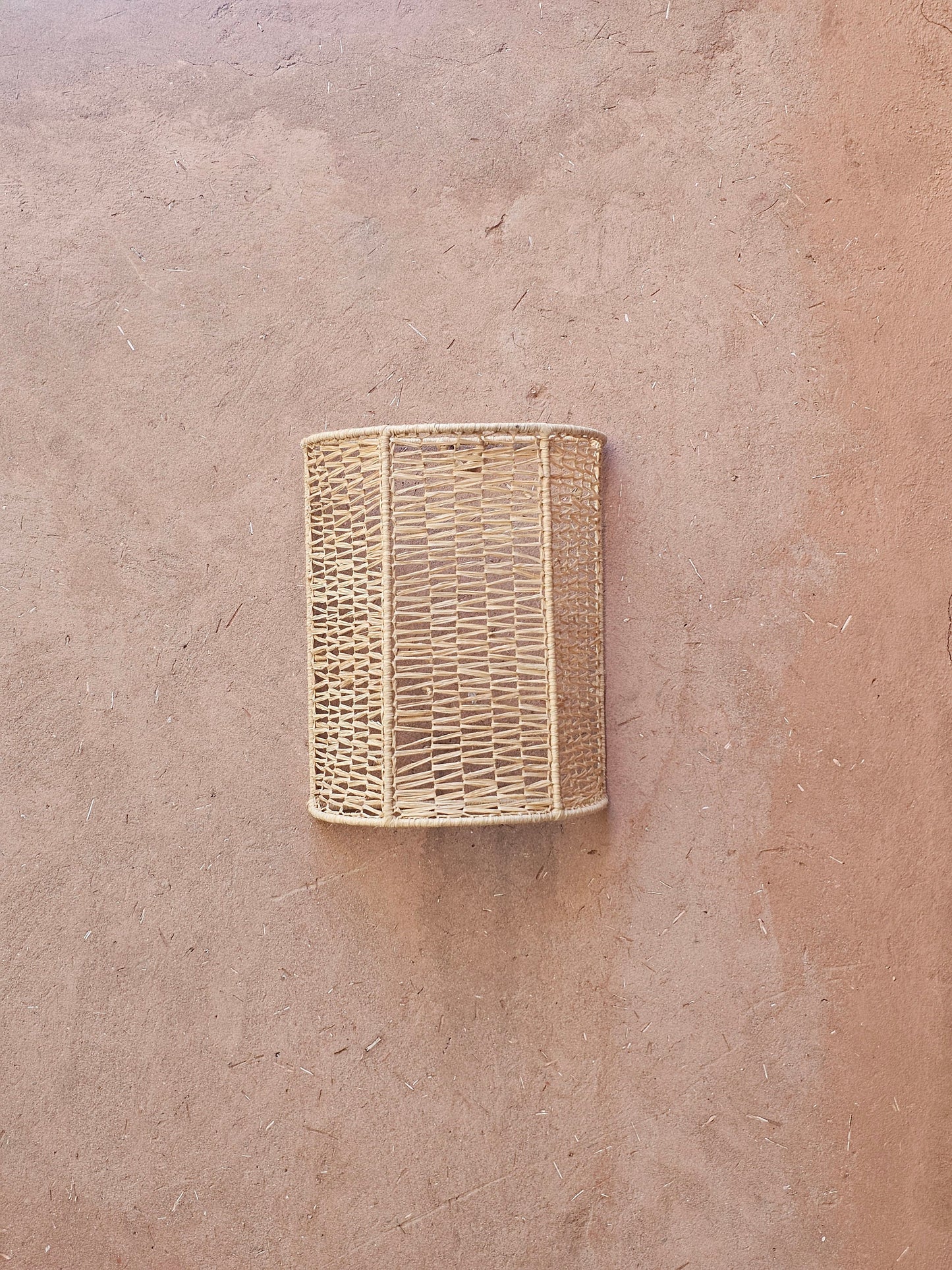 Natural Raffia Wall Sconce - Artisanal Wall Decor Lighting