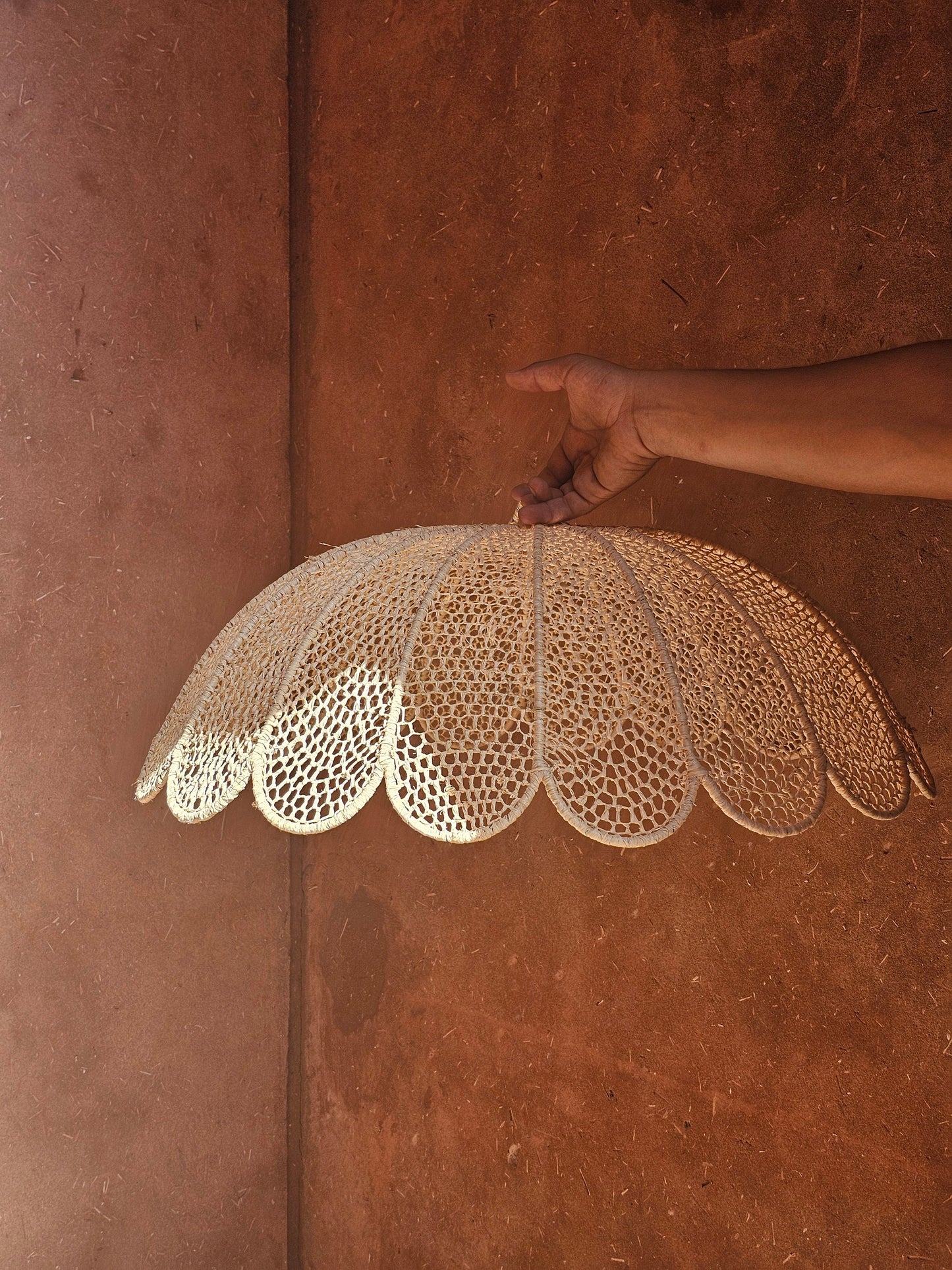 Raffia Pendant Light , Hanging Lamp Shade in Raffia